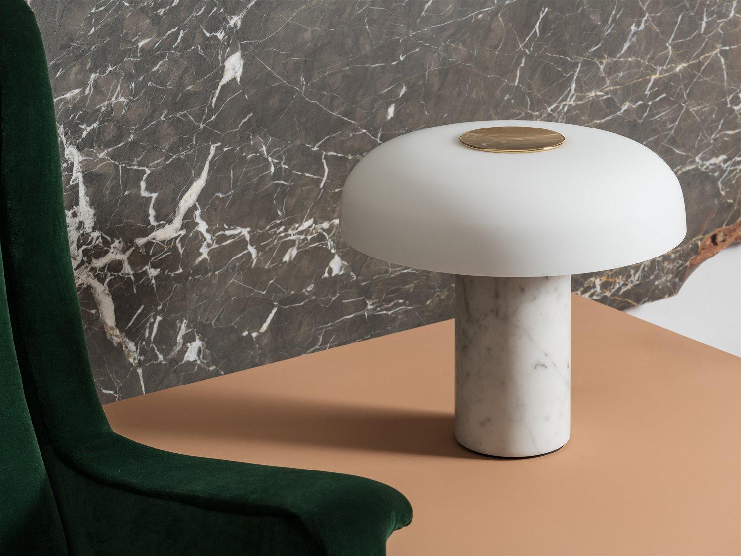 Fontana Arte Tropico White Glass LED Table Lamp