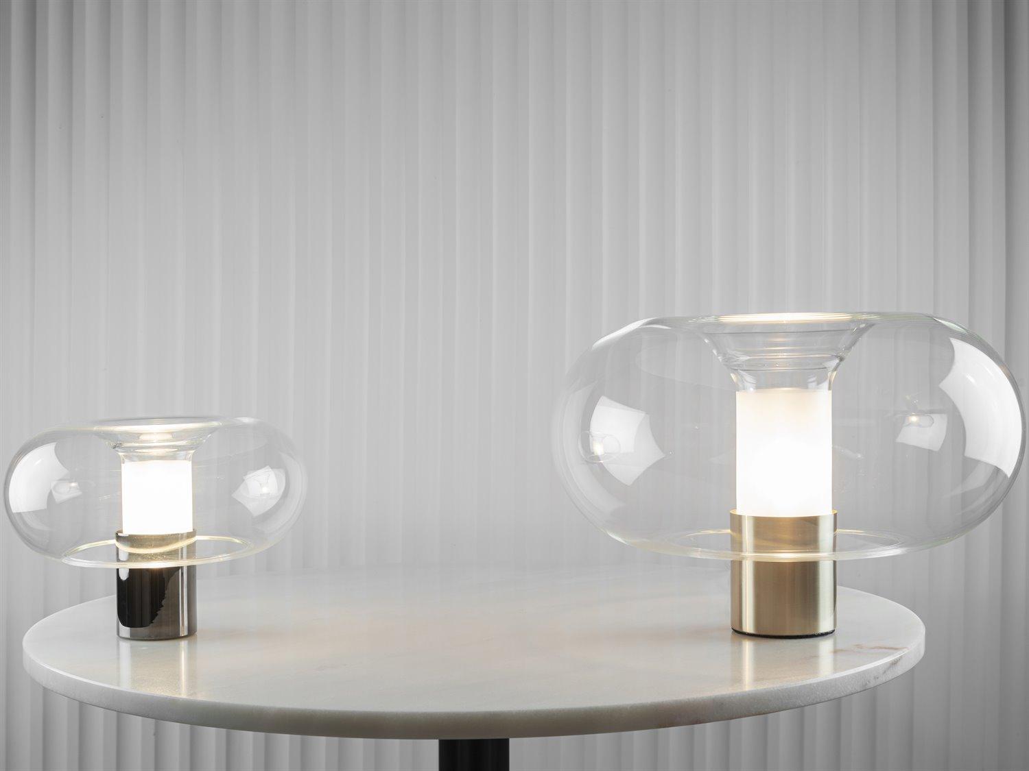 Fontana Arte Fontanella Brass Glass Table Lamp