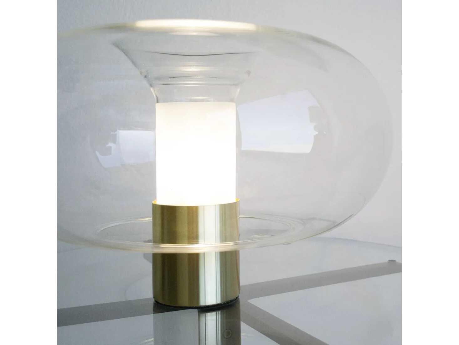Fontana Arte Fontanella Brass Glass Table Lamp