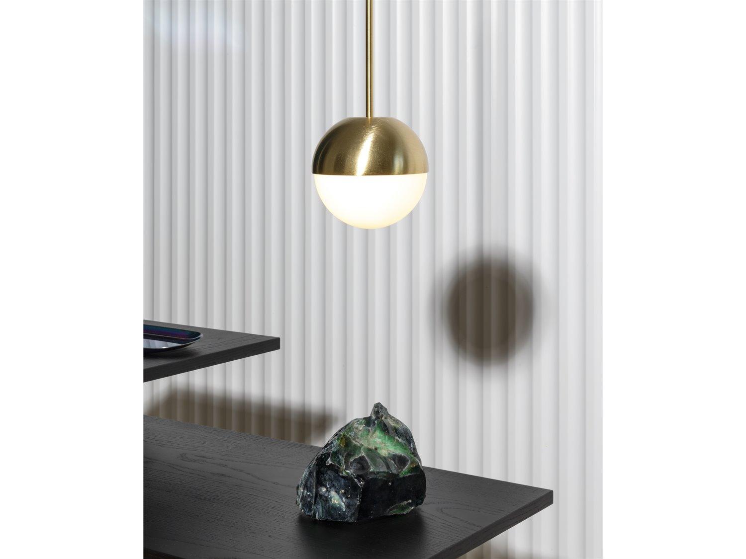 Fontana Arte Pallina 1-Light Brass Glass LED Globe Mini Pendant