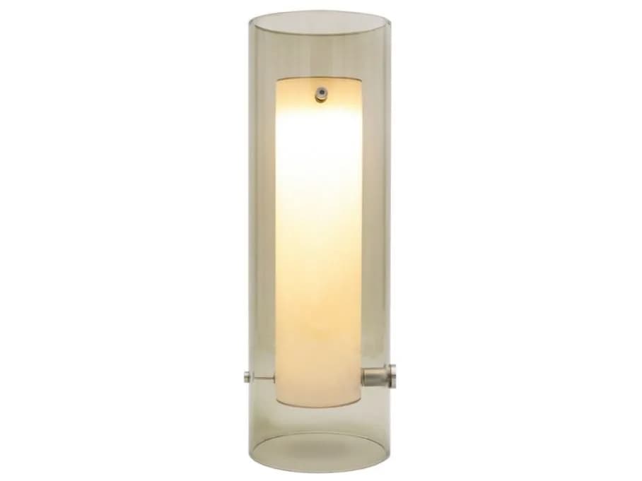 Fontana Arte Lasospesa Gray Fume Glass LED Table Lamp