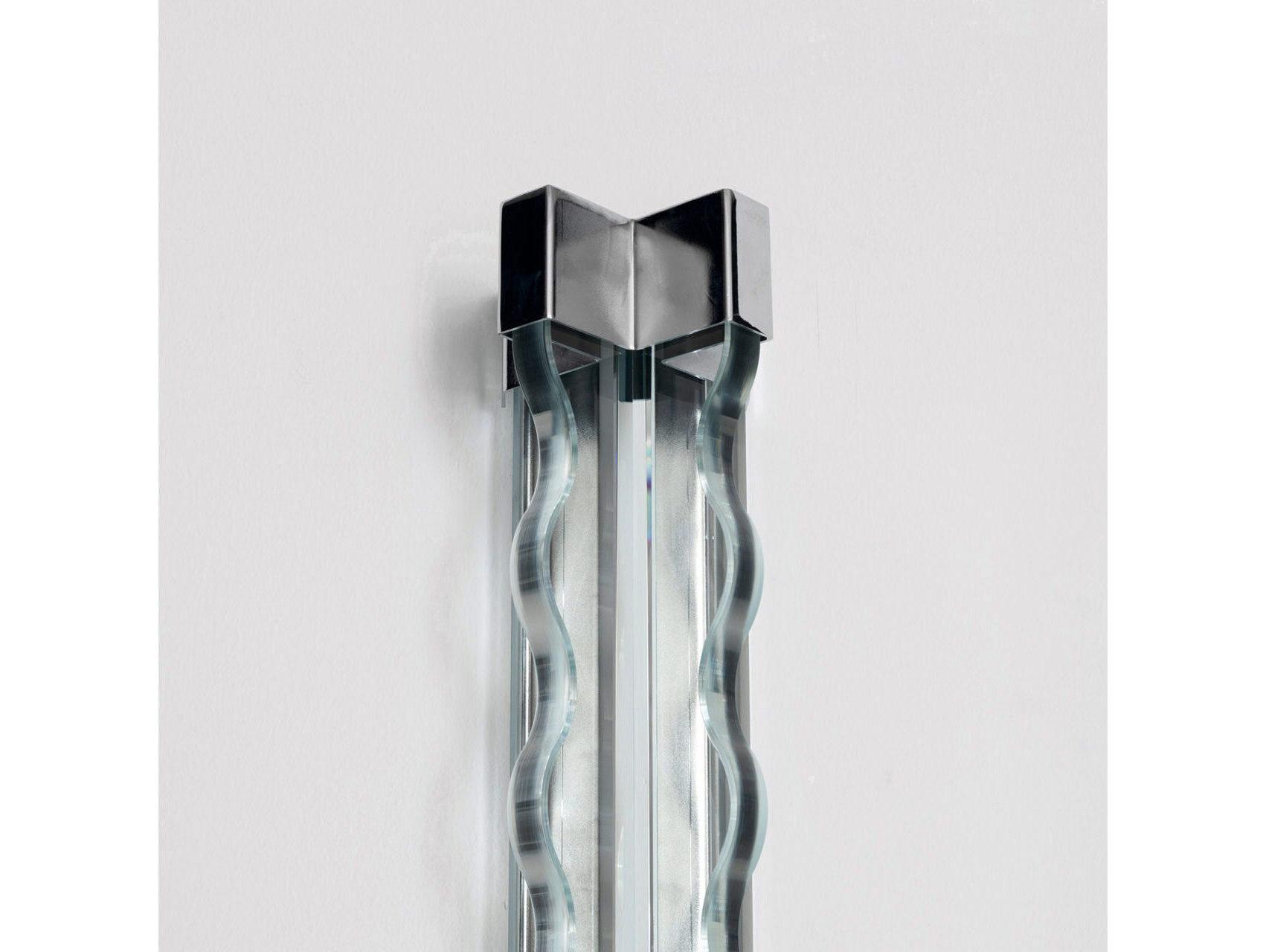 Fontana Arte Frenesi 2-Light Transparent Chrome Wall Sconce