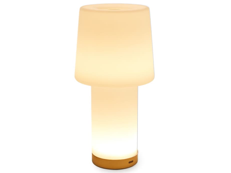 Fontana Arte Cameo Gold White Table Lamp
