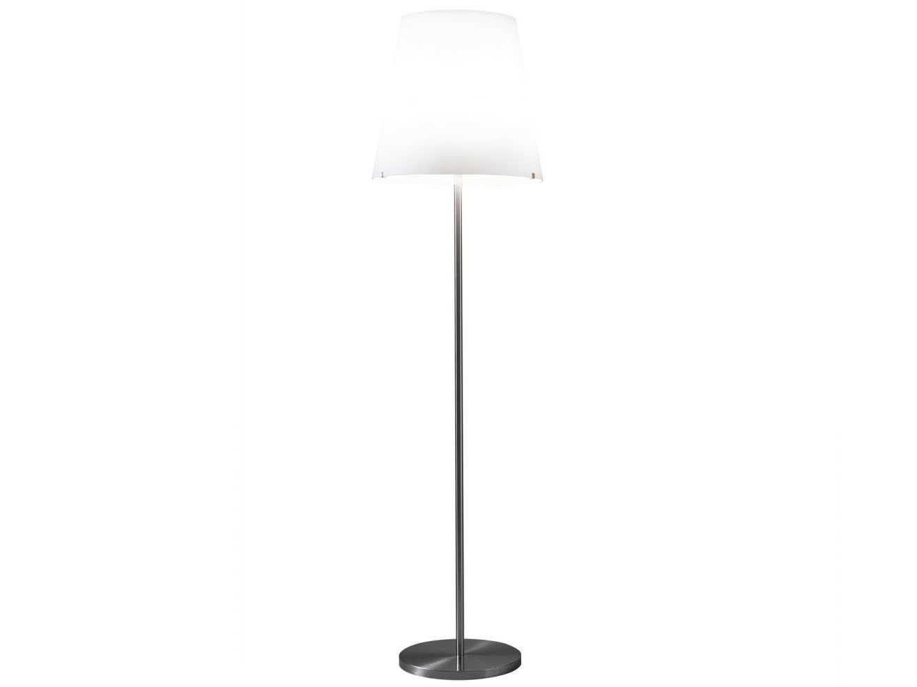 Fontana Arte 3247 Nickel Frosted White Glass Floor Lamp