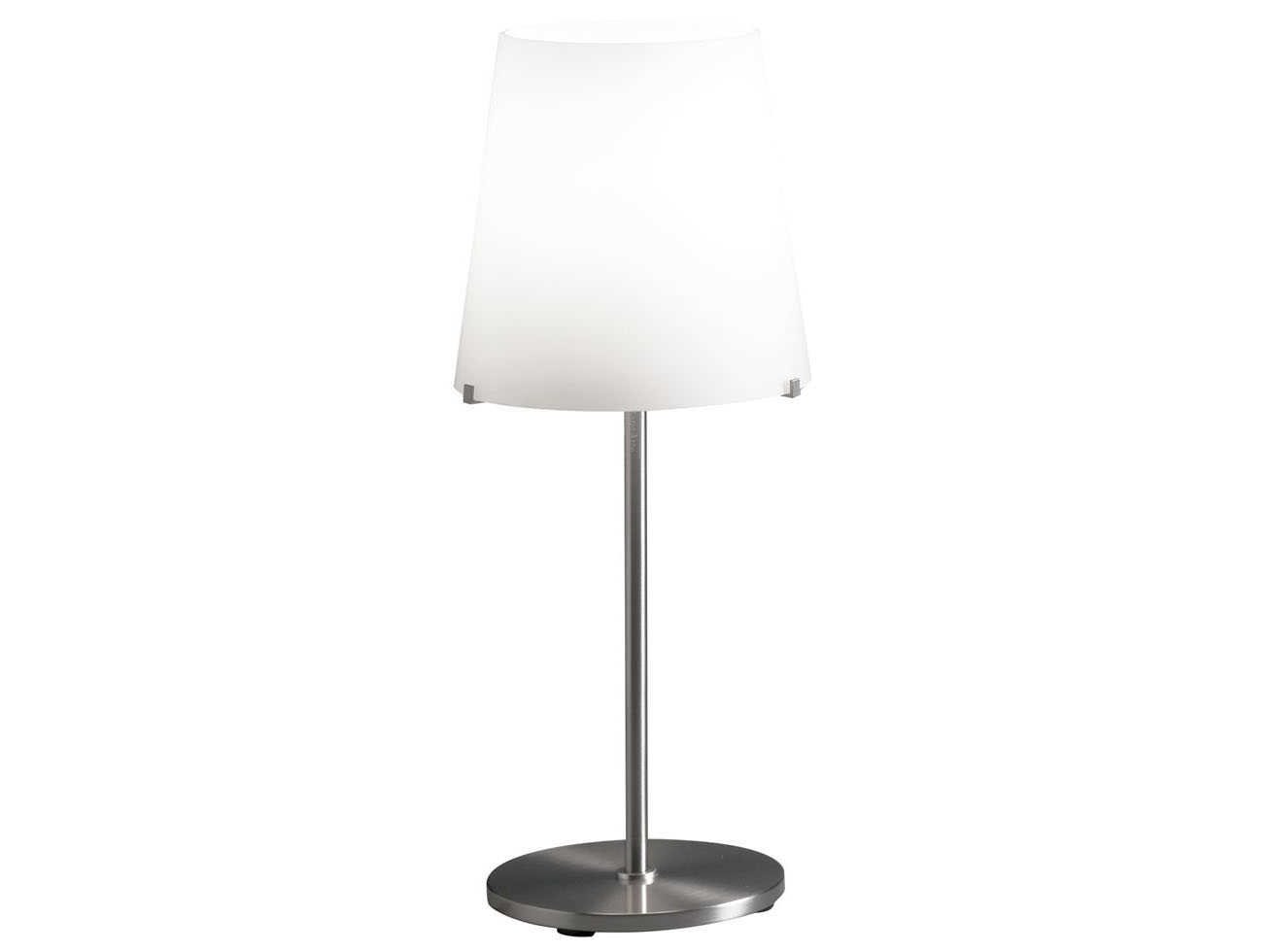 Fontana Arte 3247TA Nickel White Glass Table Lamp
