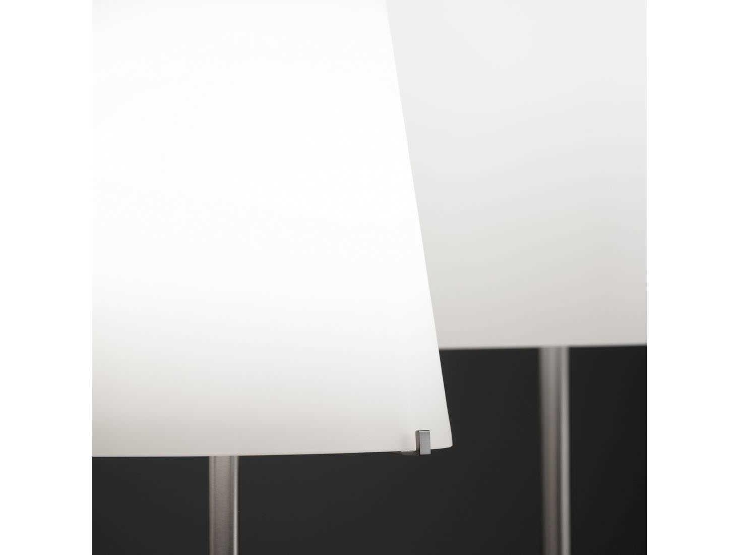 Fontana Arte 3247TA Nickel White Glass Table Lamp