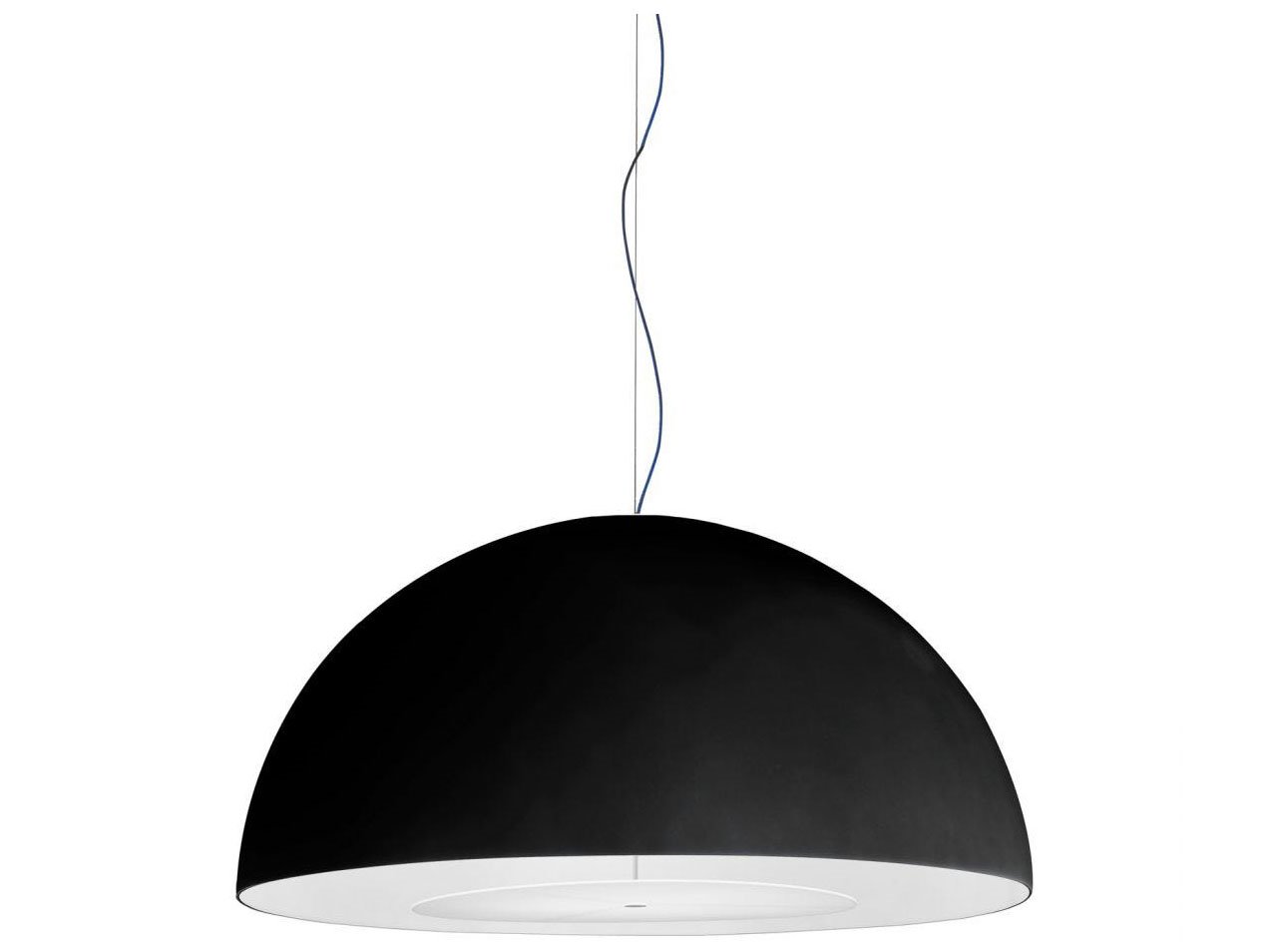 Fontana Arte Avico 3-Light Black Dome Round Pendant