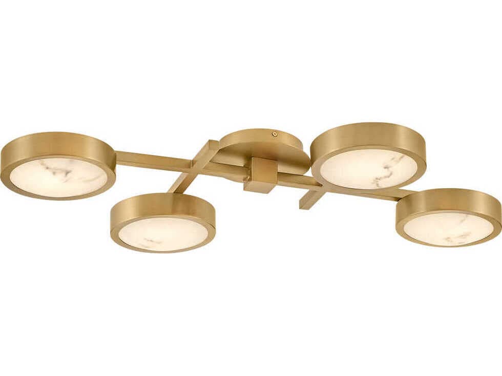 Fredrick Ramond Cava Lacquered Brass LED Flush Mount