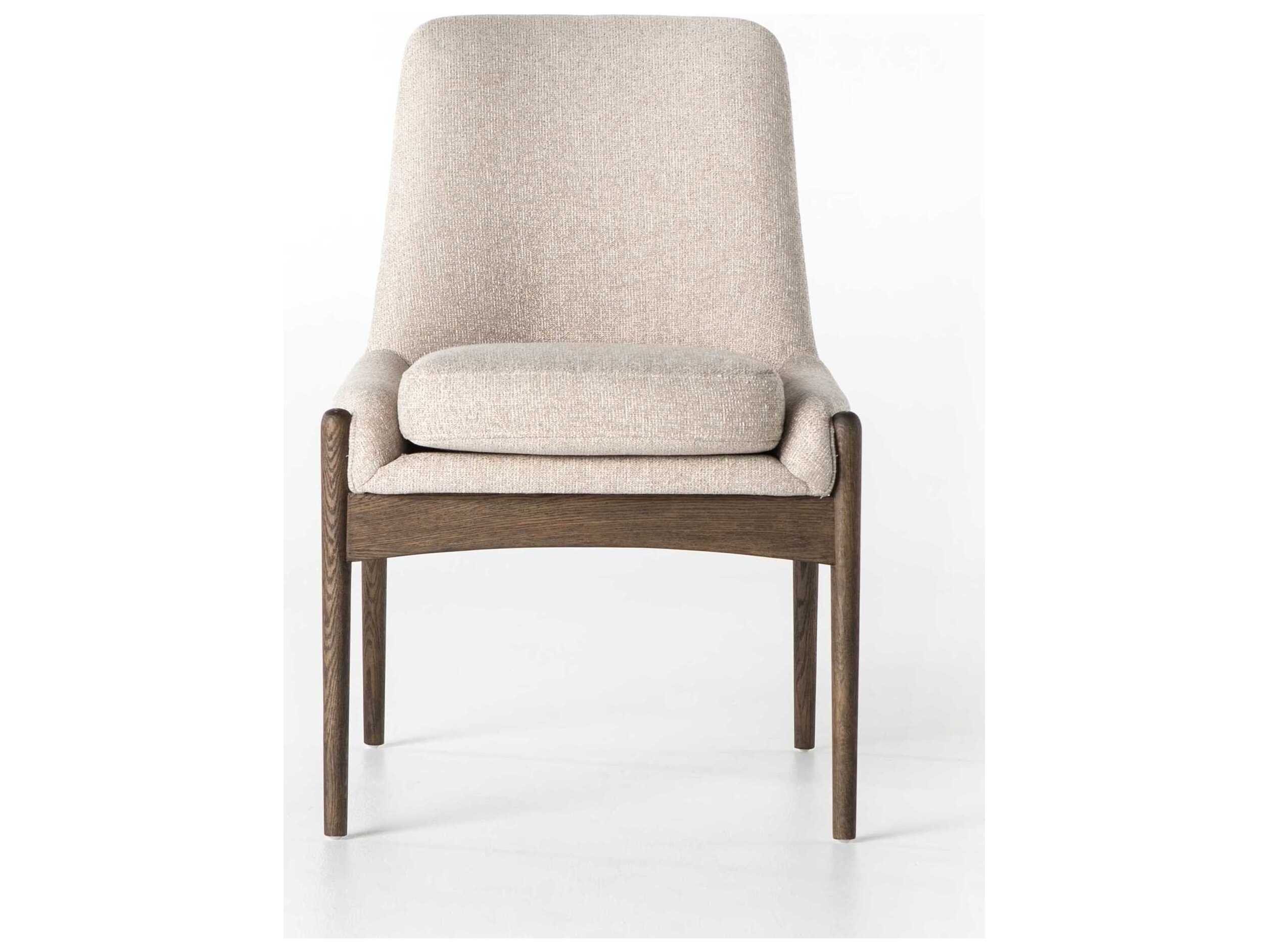 Four Hands Ashford Braden Solid Wood Beige Upholstered Side Dining Chair