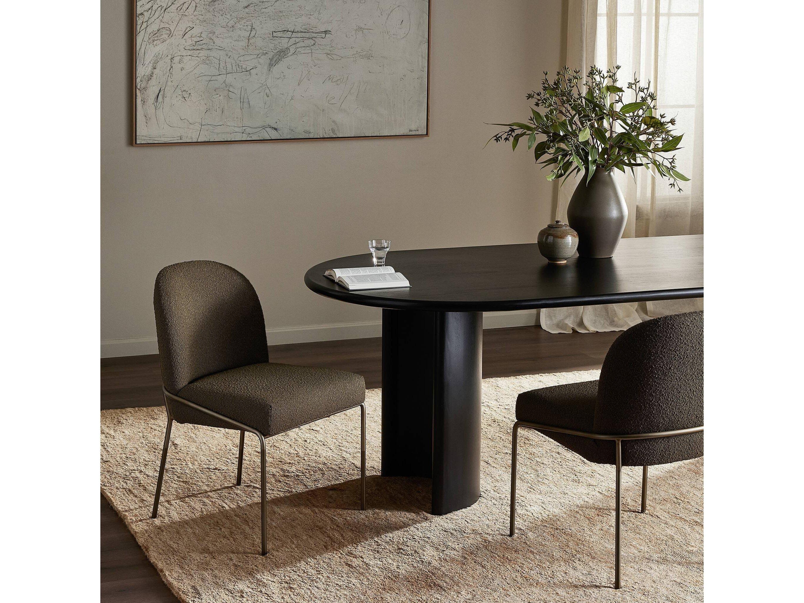 Four Hands Grayson Astrud FIQA Boucle Olive Upholstered Dining Chair