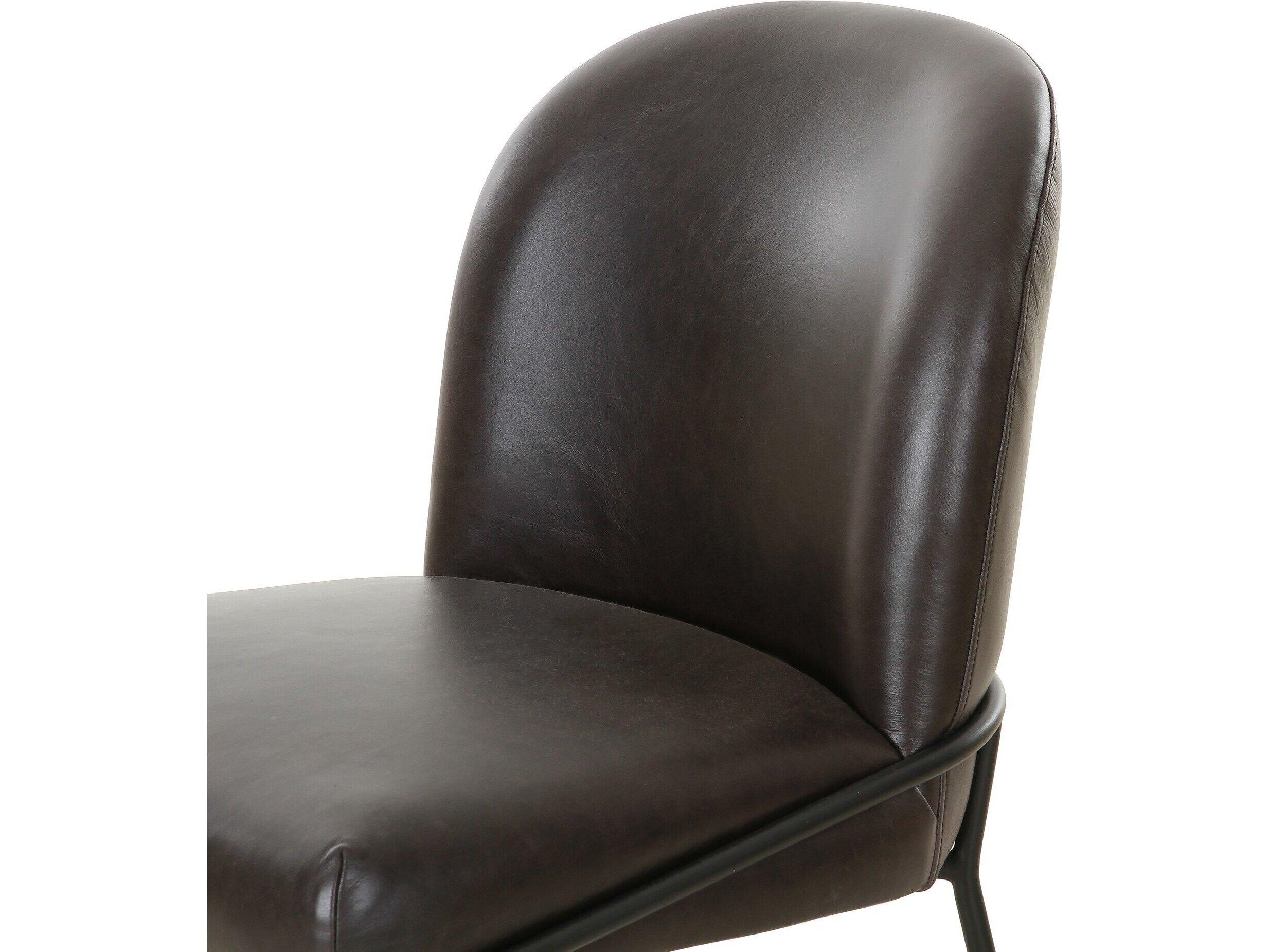 Four Hands Grayson Astrud Sonoma Black Leather Dining Chair