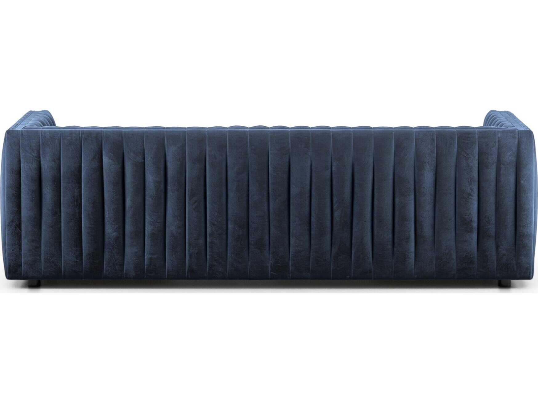 Four Hands Grayson Augustine Sapphire Navy Upholstered Sofa