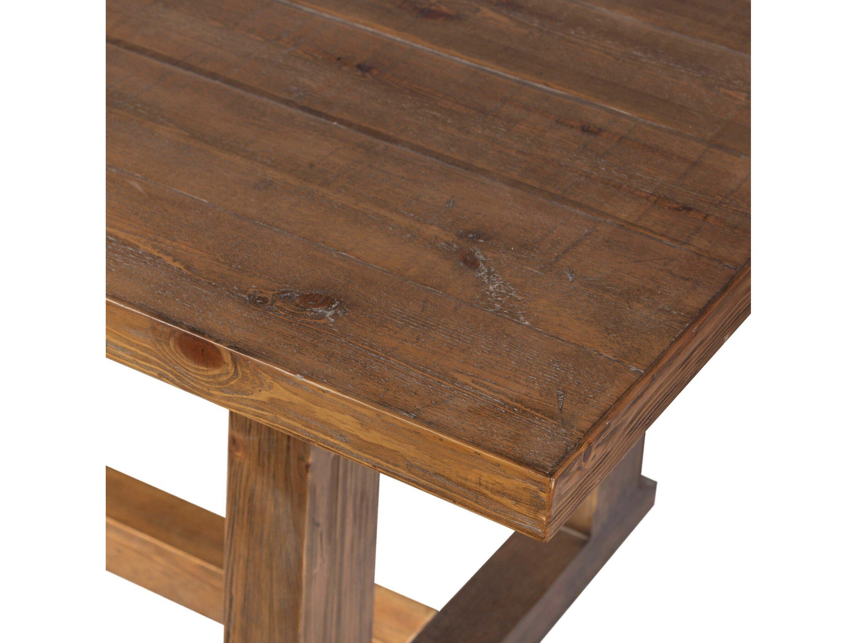 Four Hands Collins Otto Rectangular Wood Waxed Bleached Pine Honey Dining Table