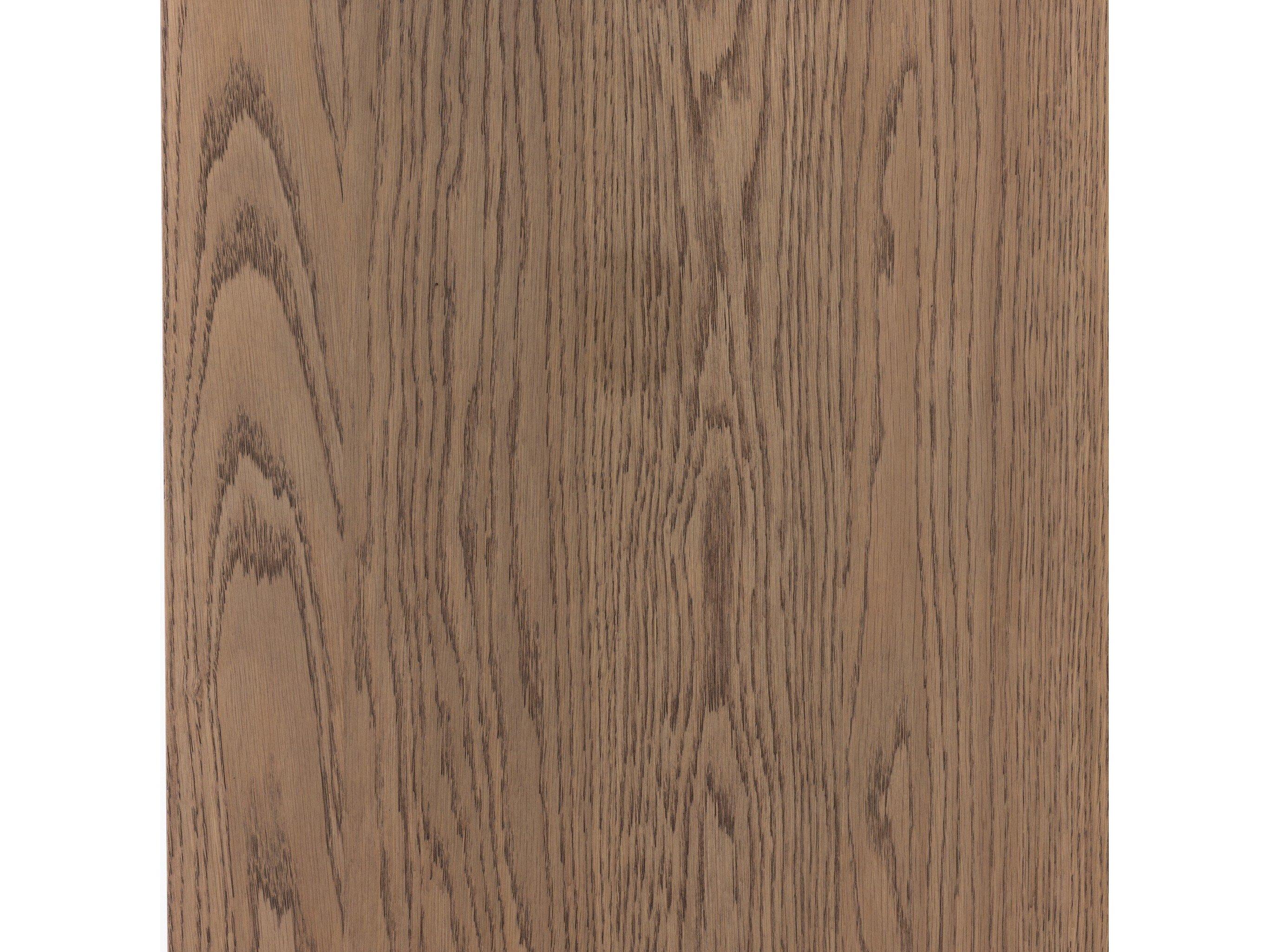 Four Hands Irondale Millie Oak Wood Tempered Glass Drifted Display Cabinet