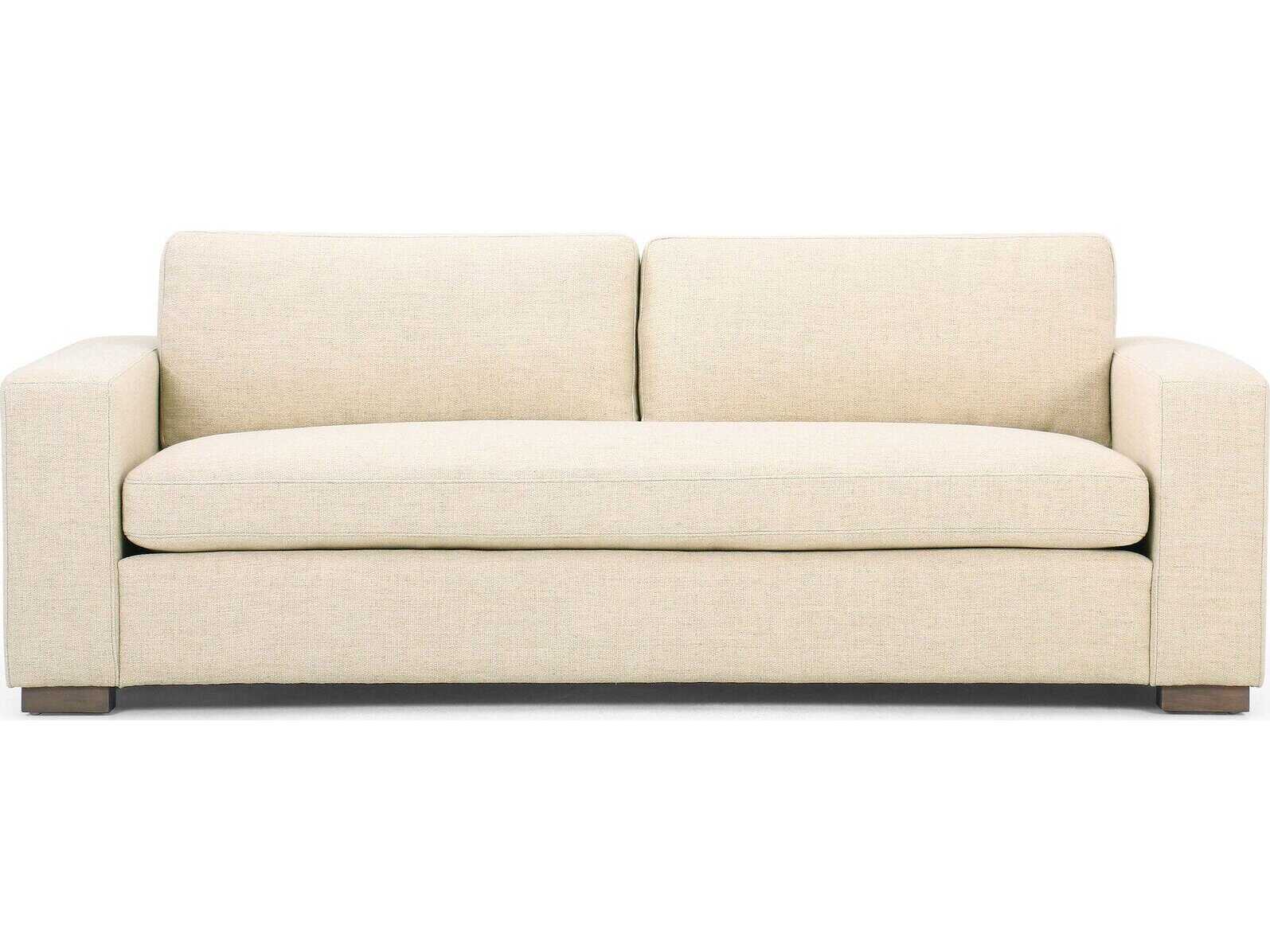 Four Hands Kensington Boone Thames Cream Washed Espresso Upholstered Sofa