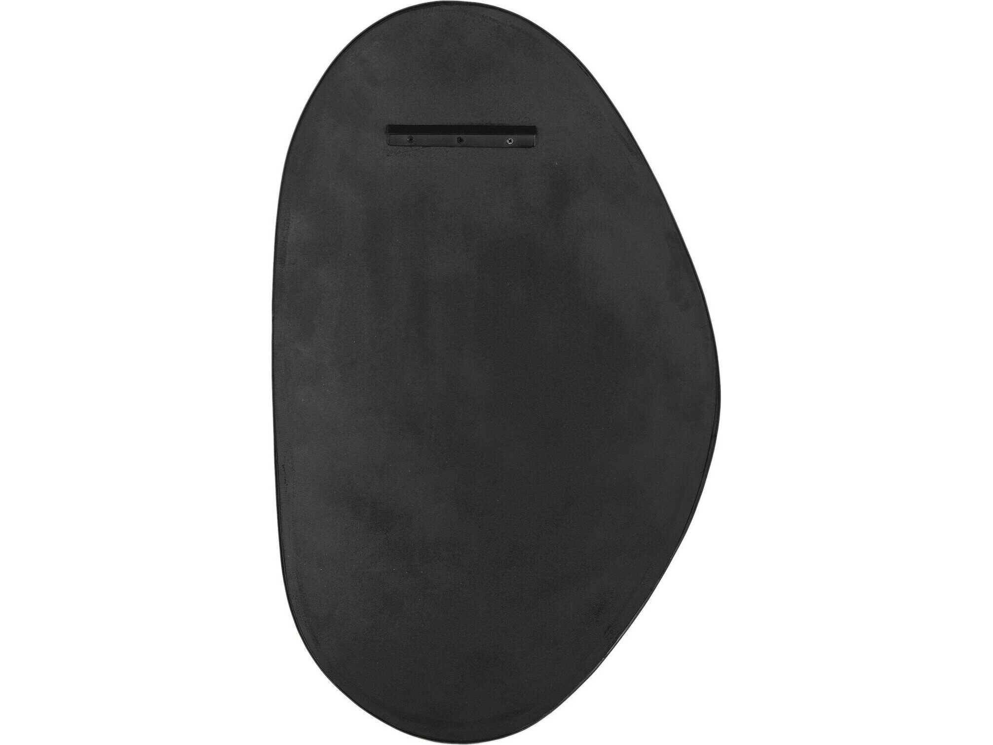 Four Hands Asher Brinley Matte Black Oval Mirror
