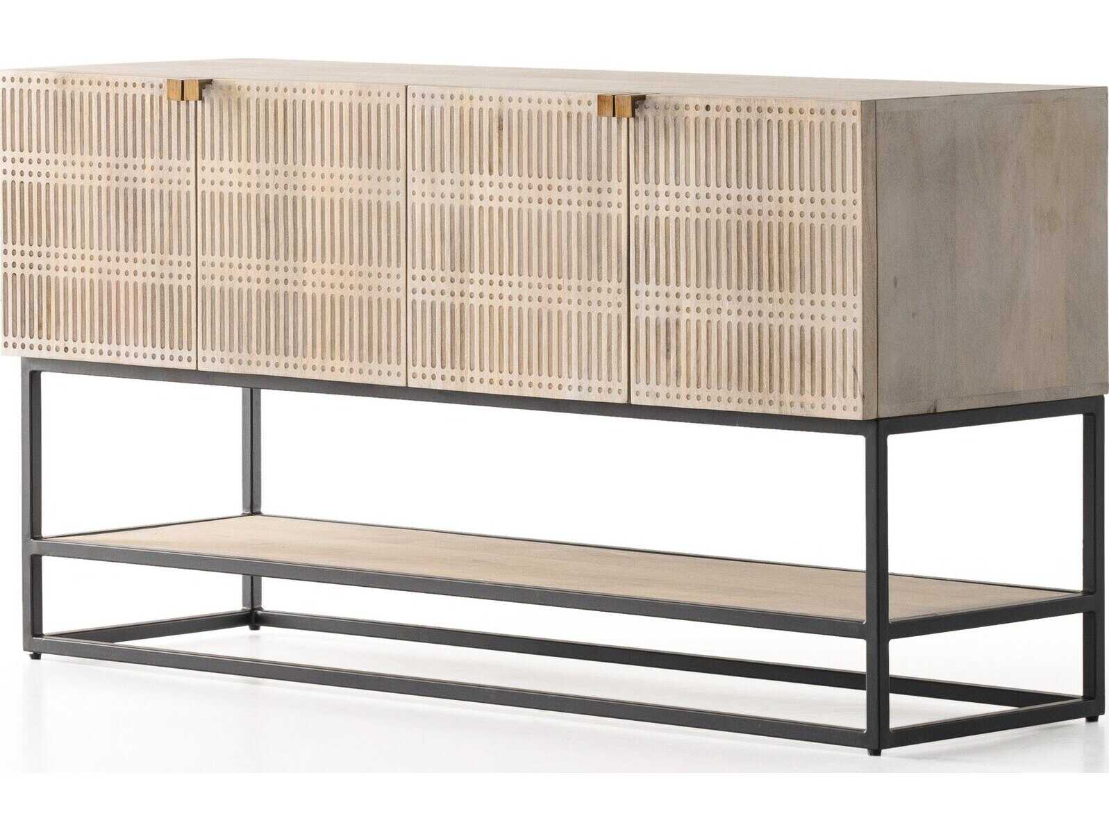 Four Hands Aiden Kelby Light Wash Mango  Small Media Cabinet