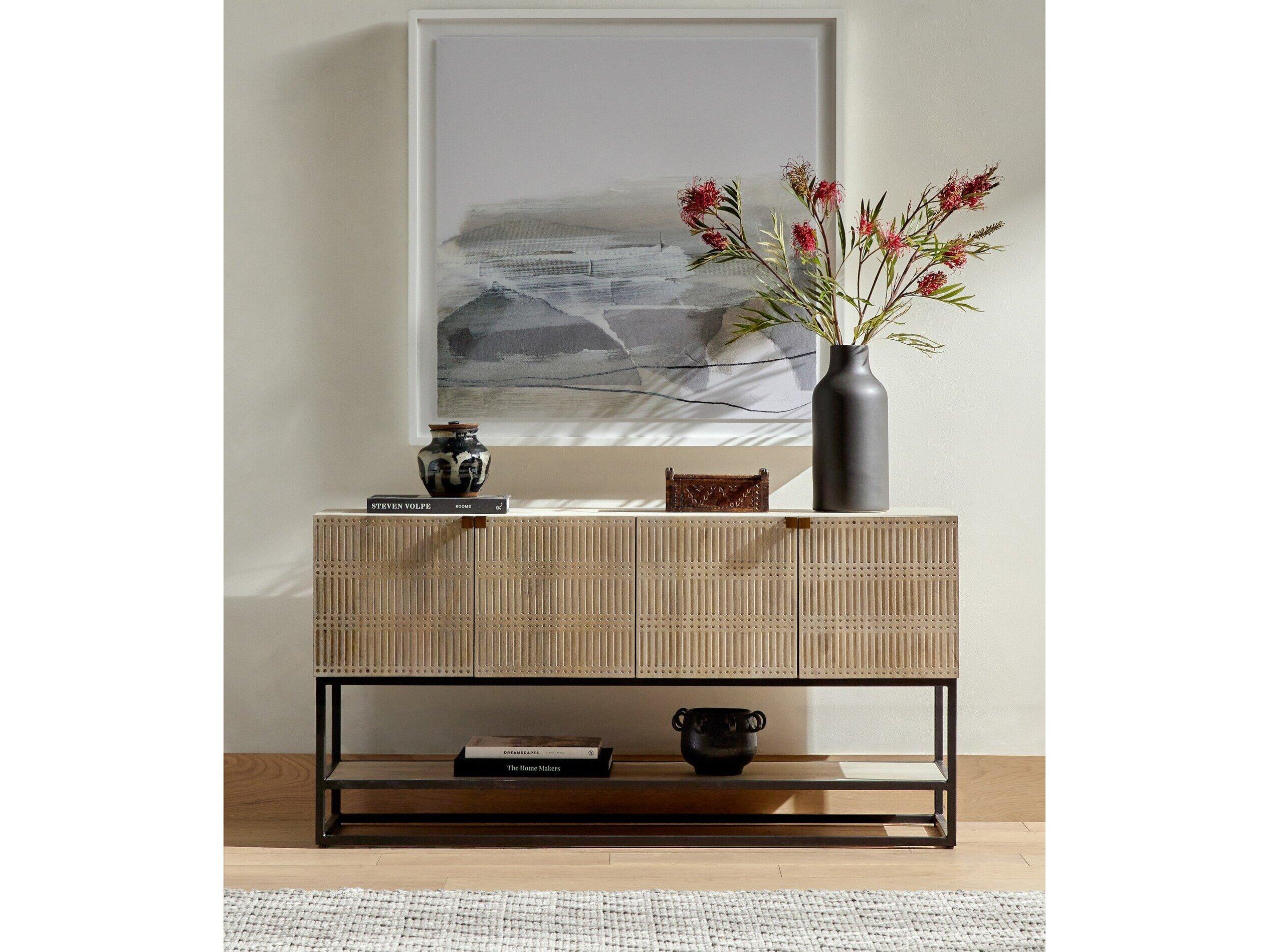 Four Hands Aiden Kelby Light Wash Mango  Small Media Cabinet