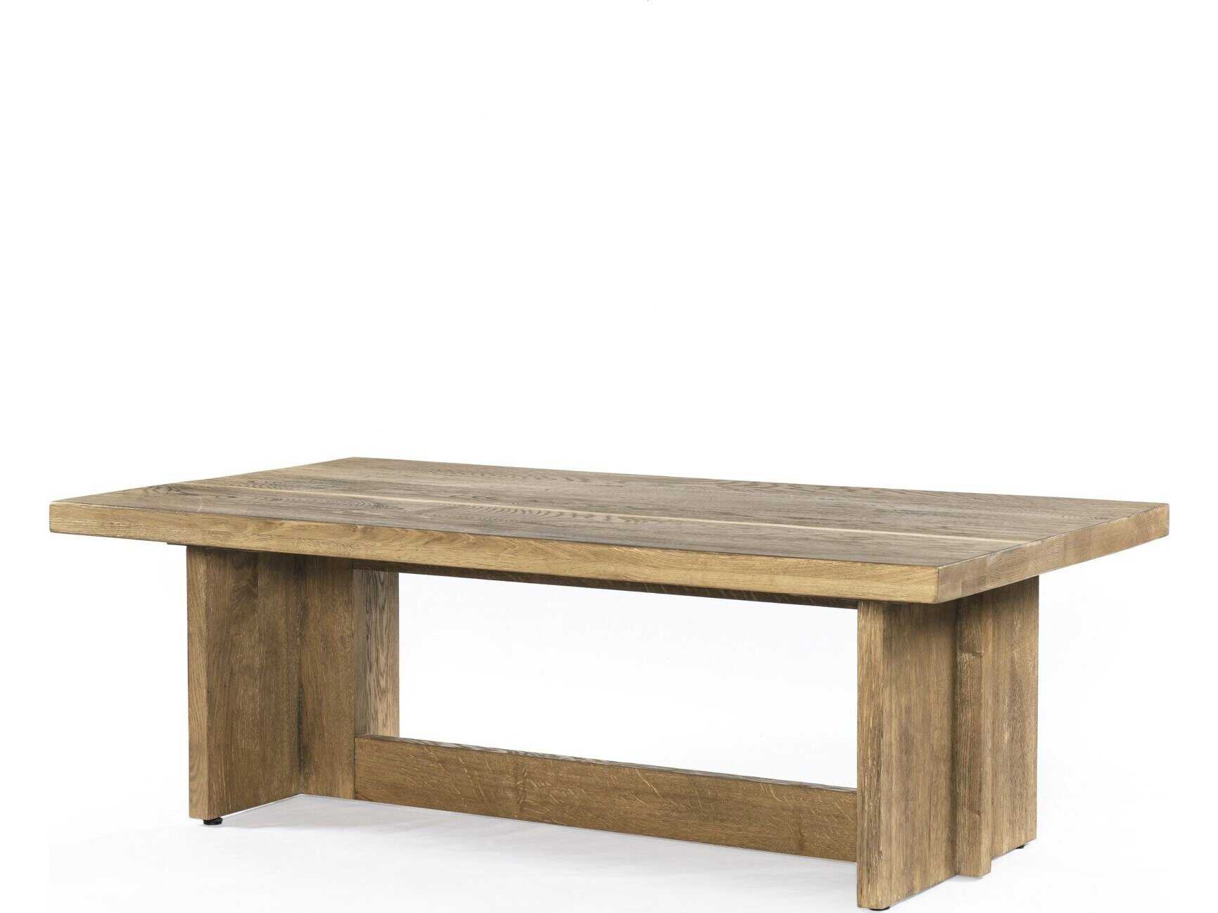 Four Hands Glenwood Erie Rectangular Wood Dark Smoked Oak Coffee Table