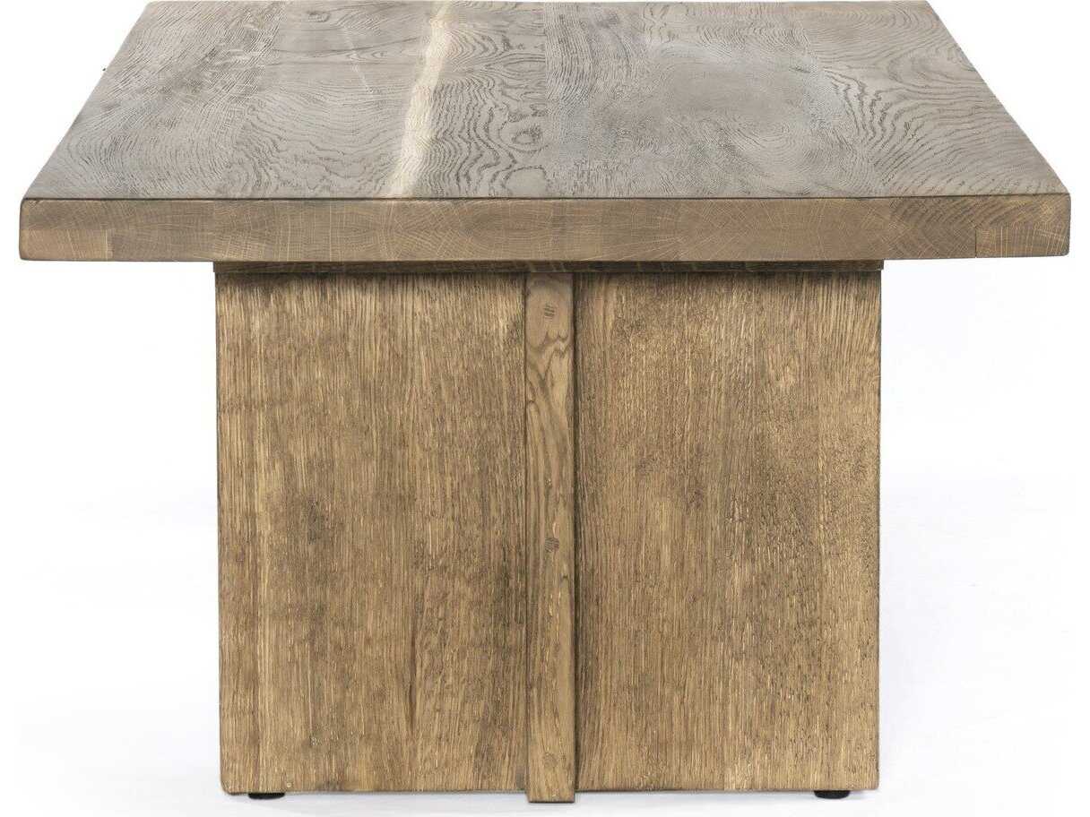 Four Hands Glenwood Erie Rectangular Wood Dark Smoked Oak Coffee Table