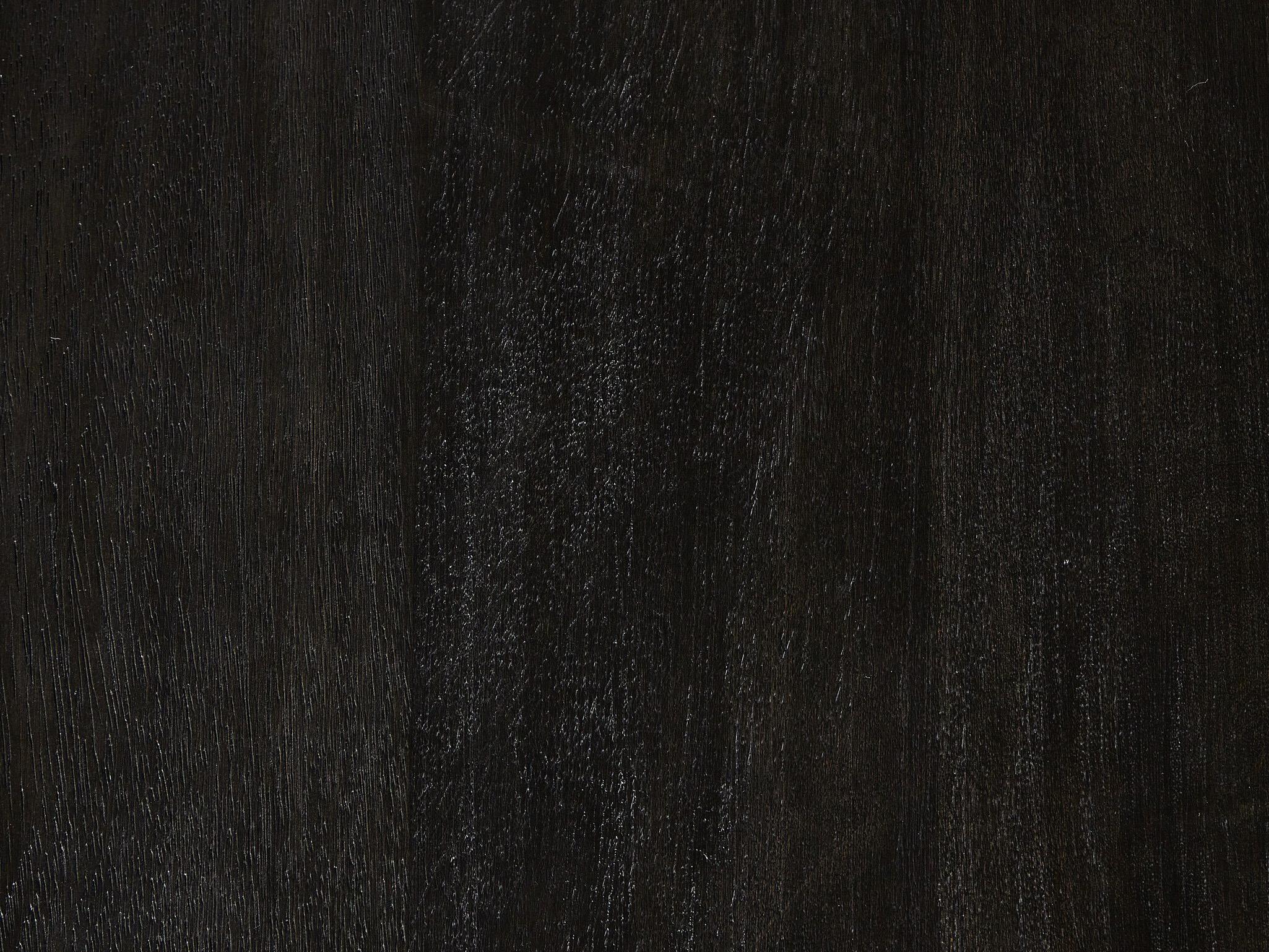 Four Hands Harmon Cobain Round Wood Flint Black Dining Table