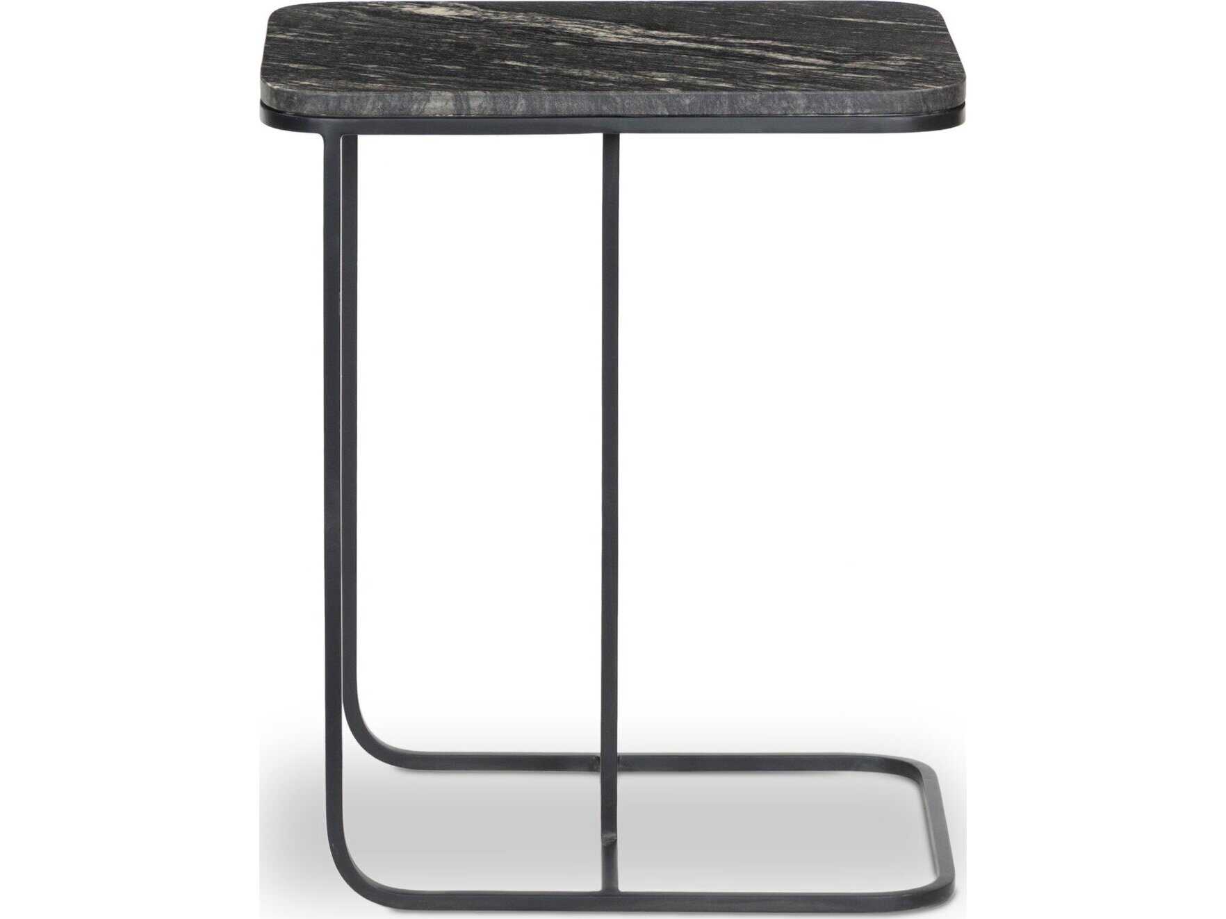 Four Hands Marlow Adalley Polished Black Marble Rectangular Marble C Table