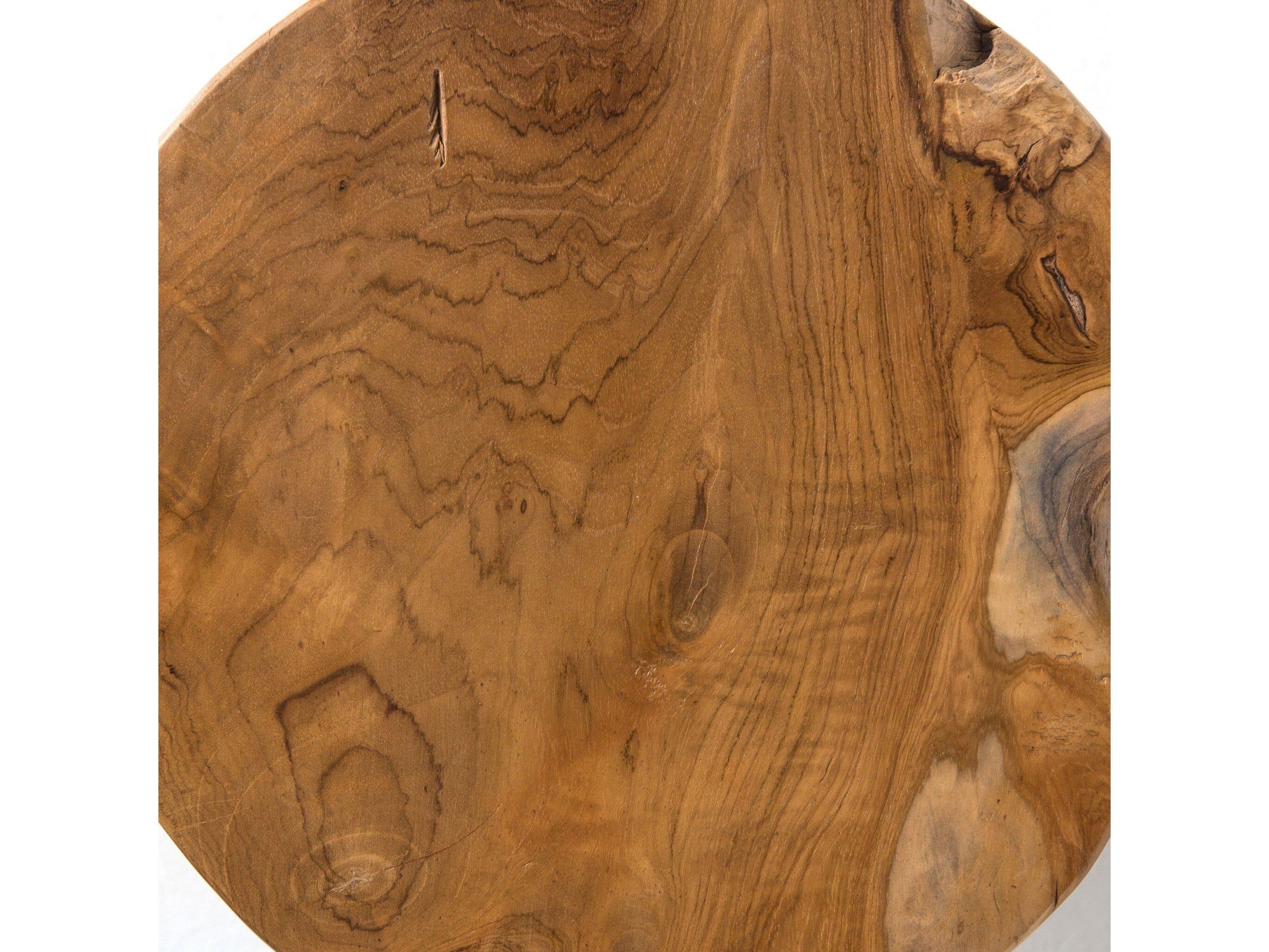 Four Hands Duvall Aged Natural Teak Accent Stool