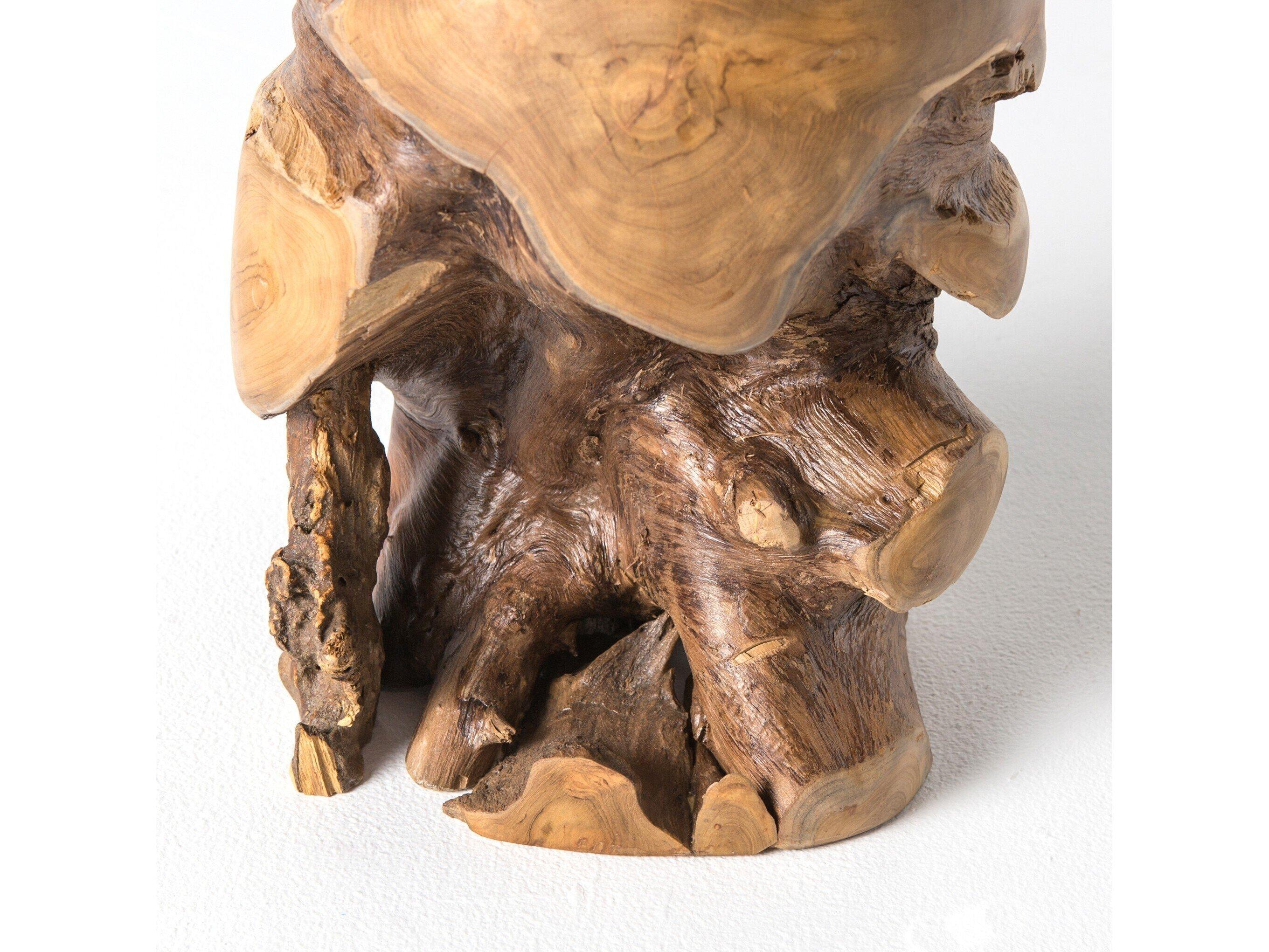 Four Hands Duvall Aged Natural Teak Accent Stool