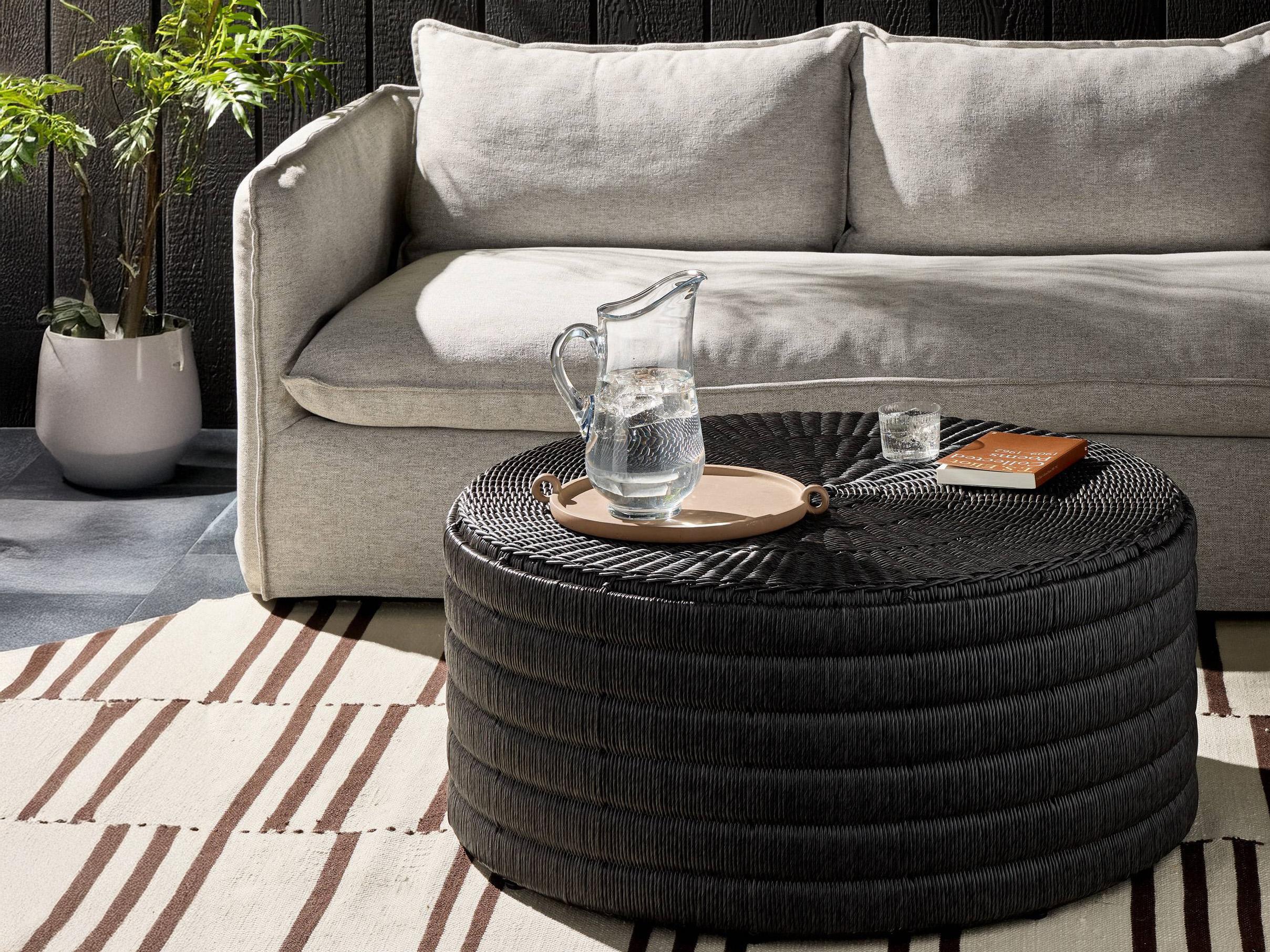 Four Hands Grass Roots Madura Vintage Coal Coffee Table