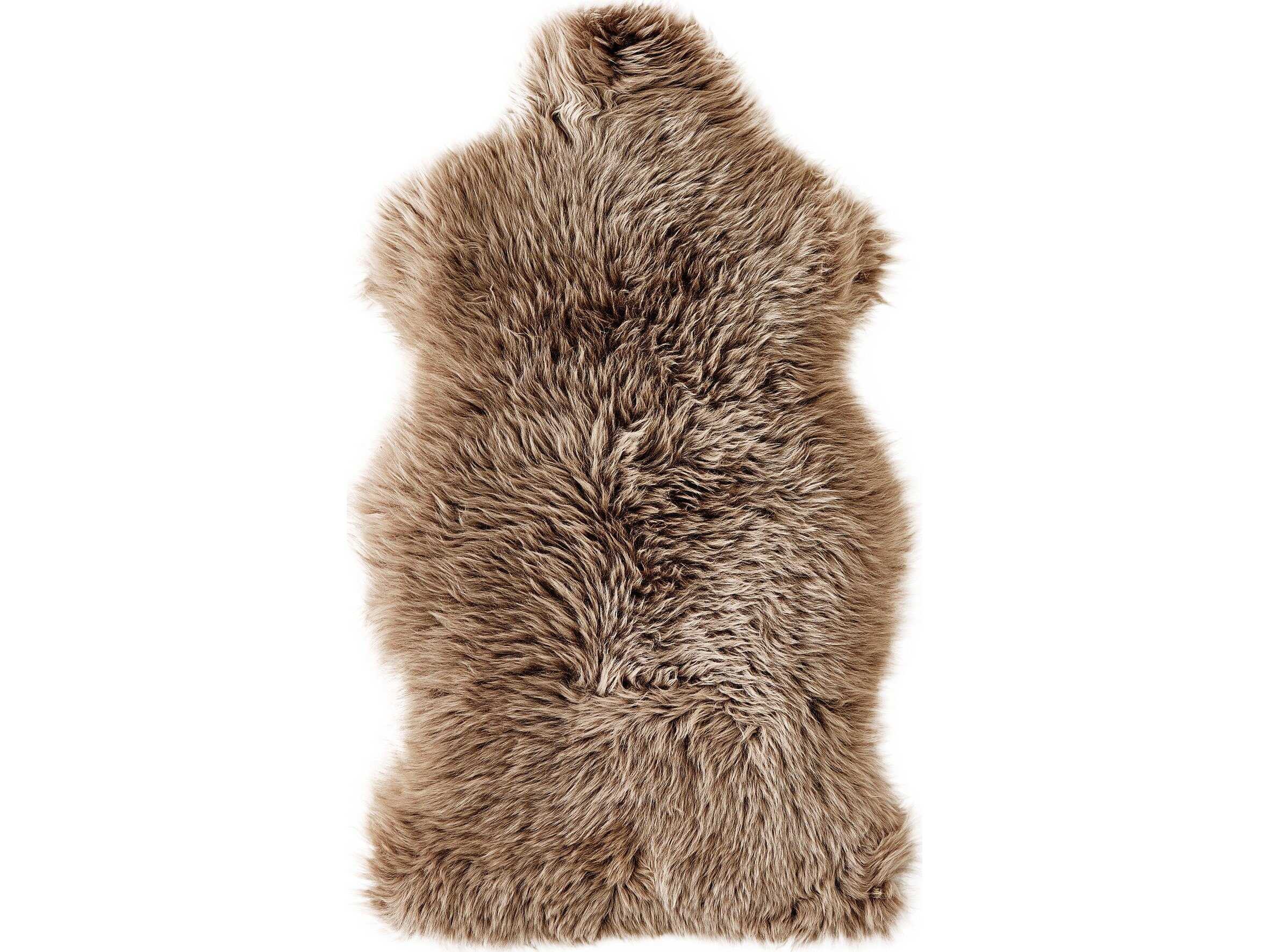 Four Hands Mateo Lalo Lambskin Throw Taupe