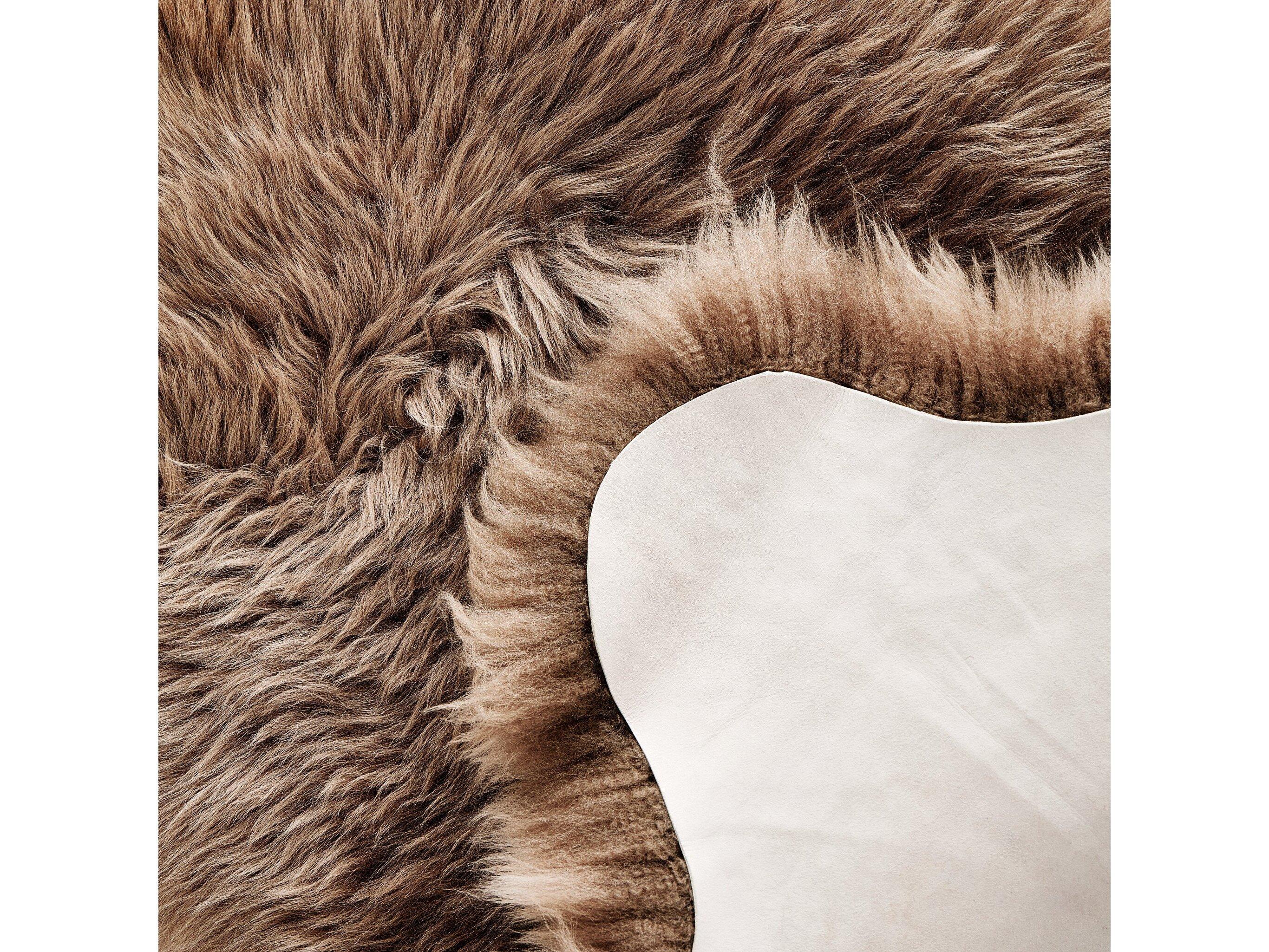 Four Hands Mateo Lalo Lambskin Throw Taupe