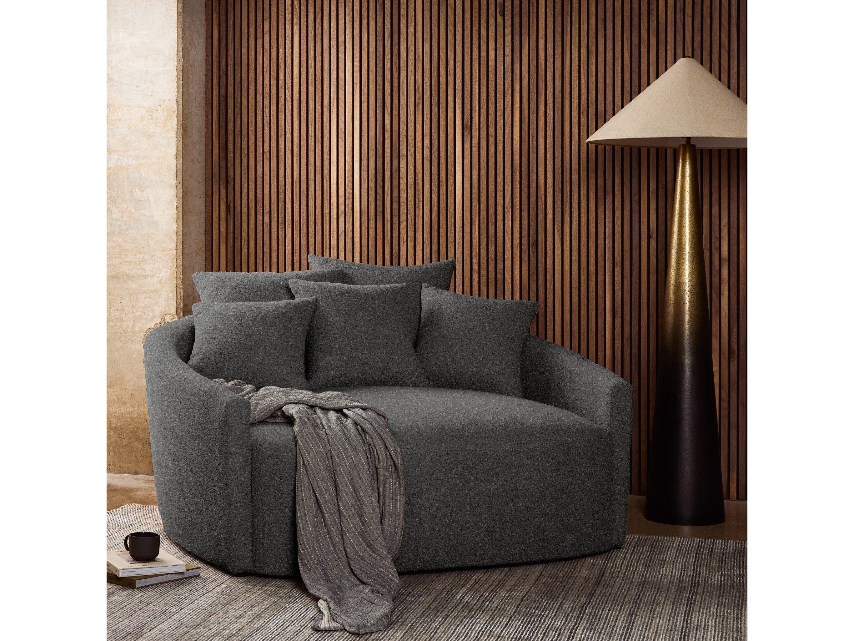 Four Hands Atelier Chloe Gray Fabric Chair and a Half