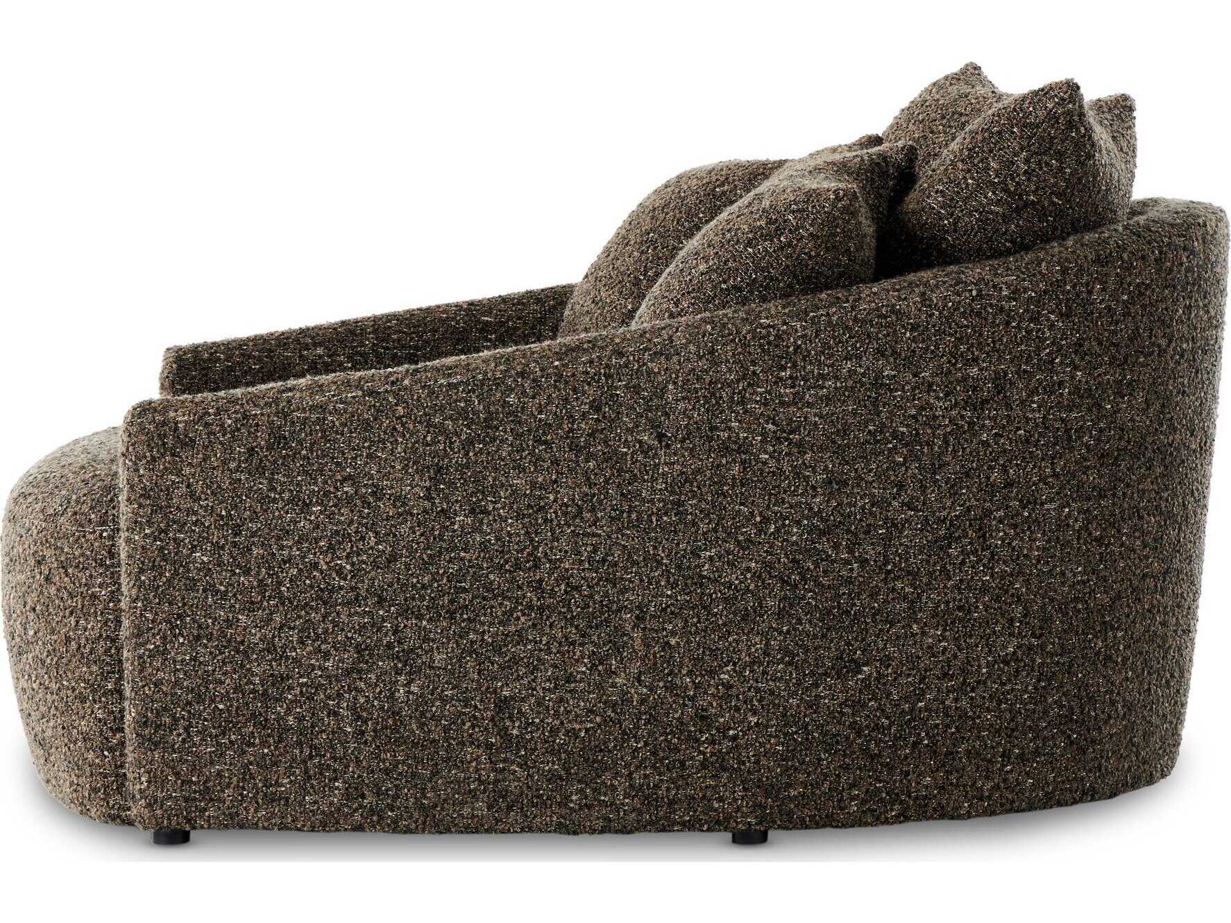 Four Hands Atelier Chloe Brown Fabric Chair and a Half