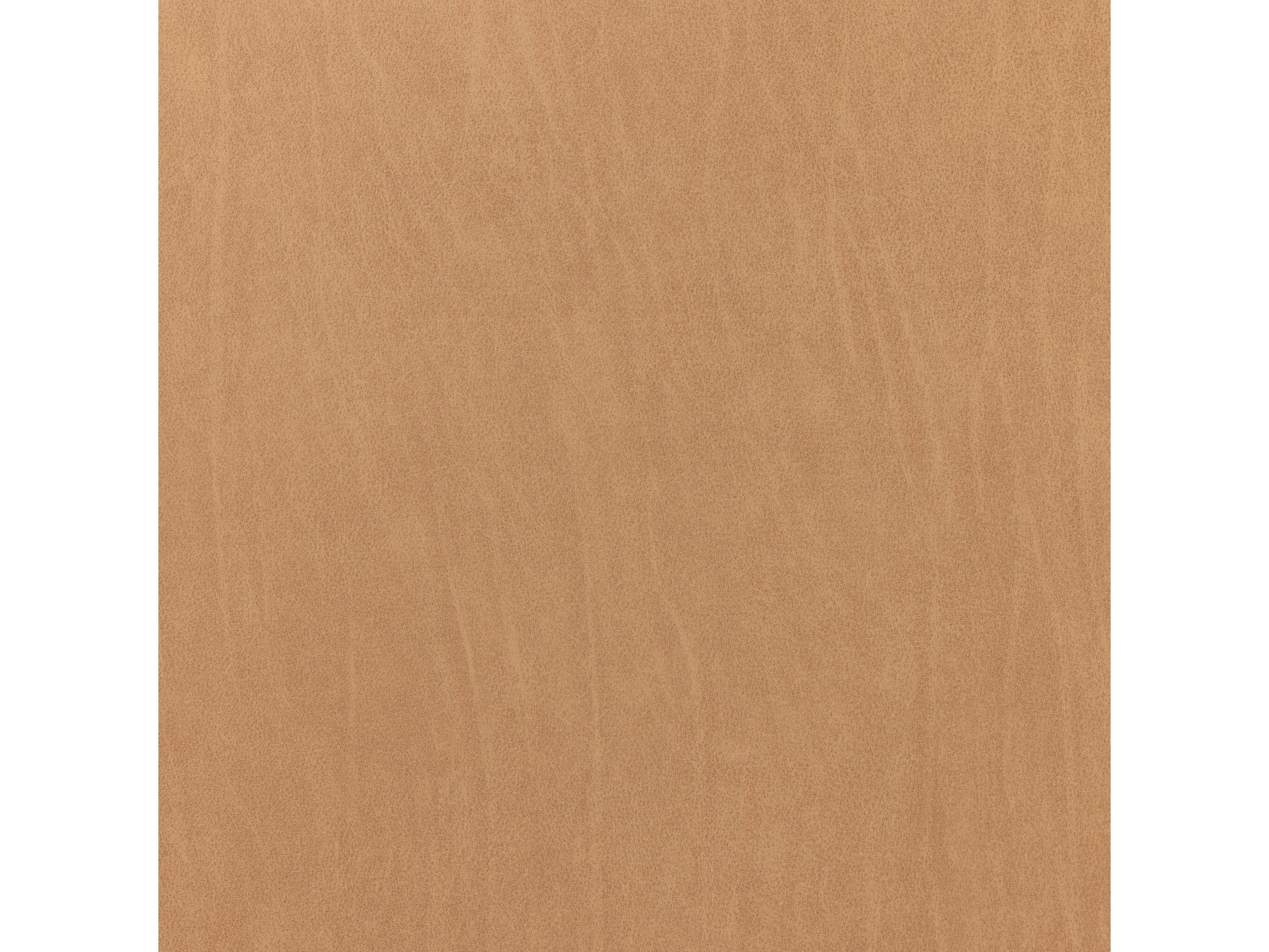 Four Hands Centrale Dom Dark Aubrun Walnut Nantucket Taupe Brown Leather Sofa