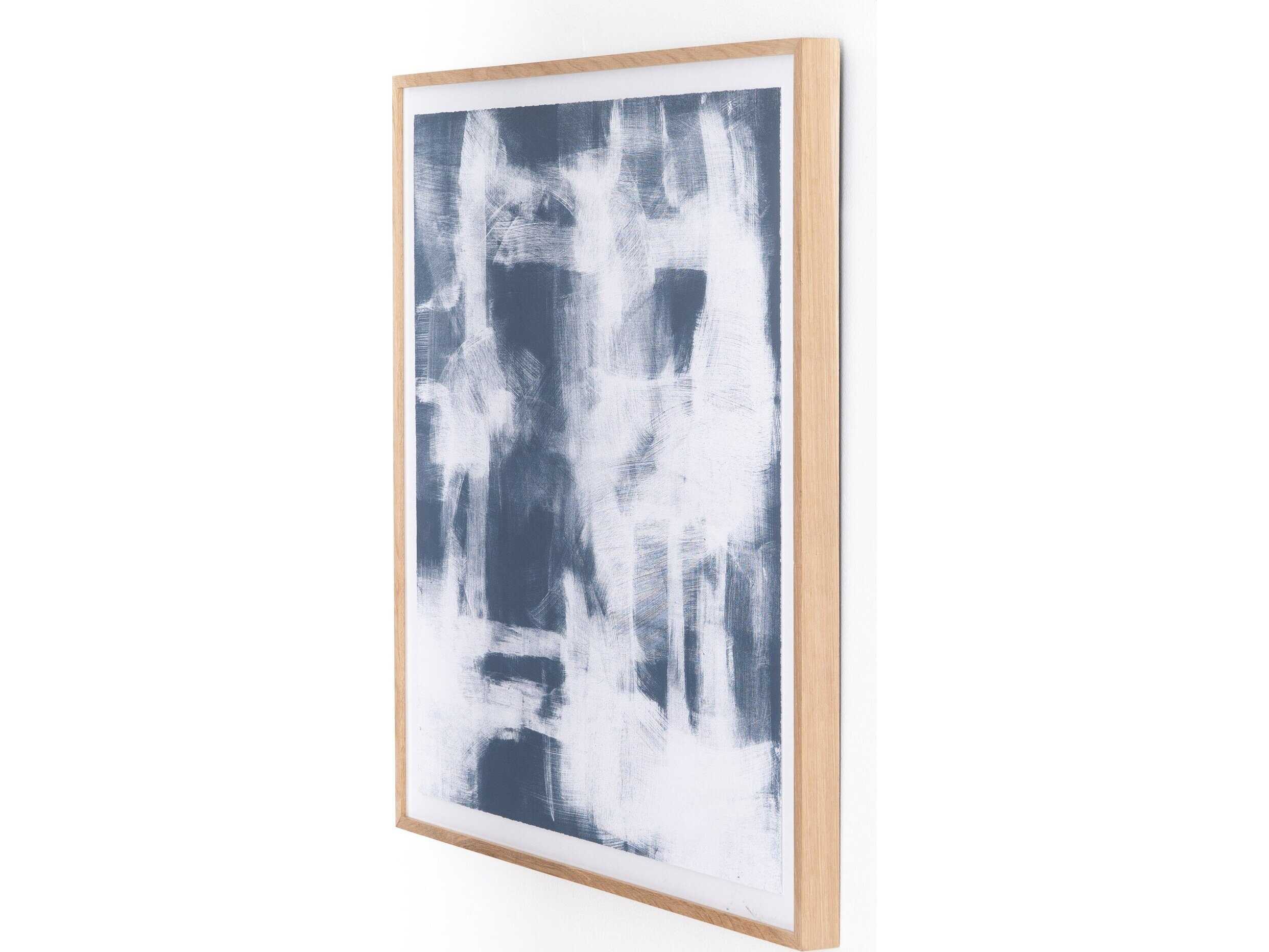 Four Hands Art Studio Jane's Sky by Gold Rush Art Co. Vertical Grain White Oak  Canvas Wall Art