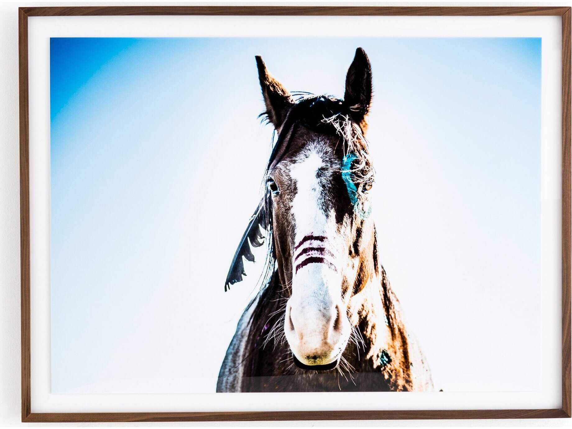 Four Hands Art Studio War Horse Walnut  Canvas Wall Art