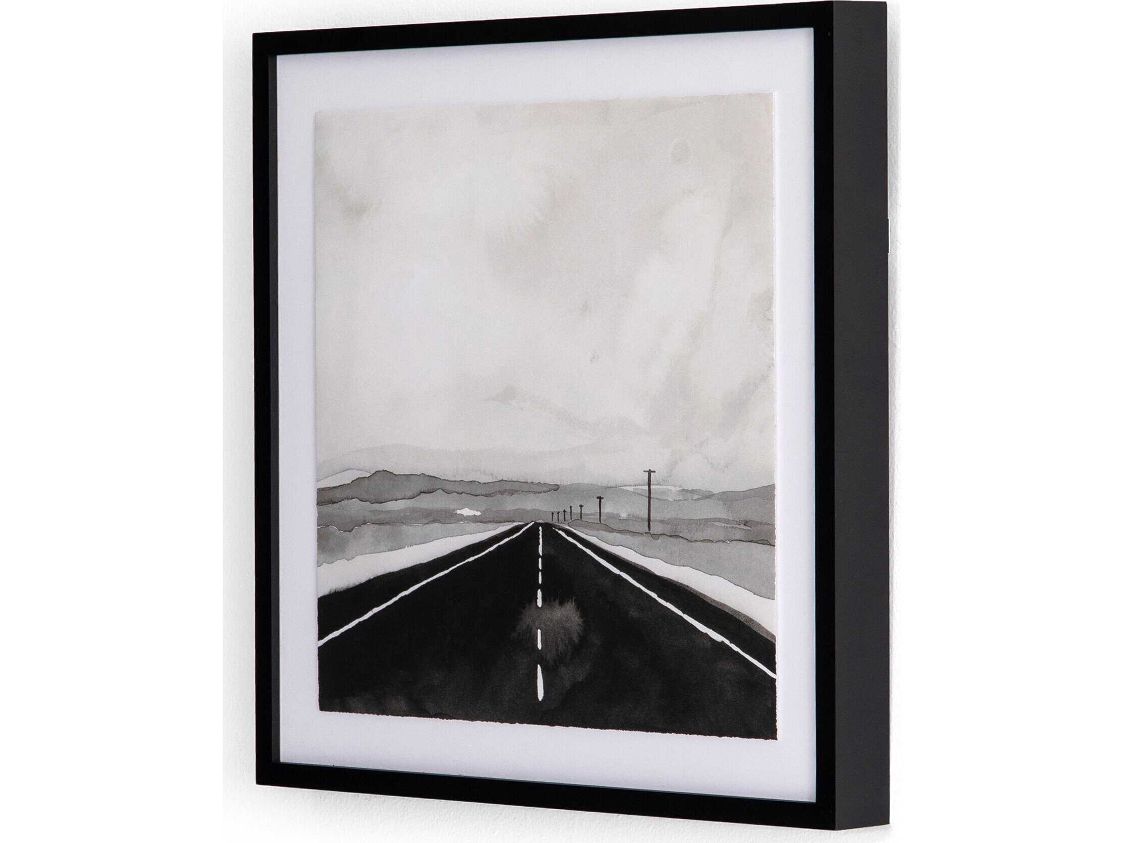 Four Hands Art Studio Open Road by Kelly Colchin Black Maple  Canvas Wall Art