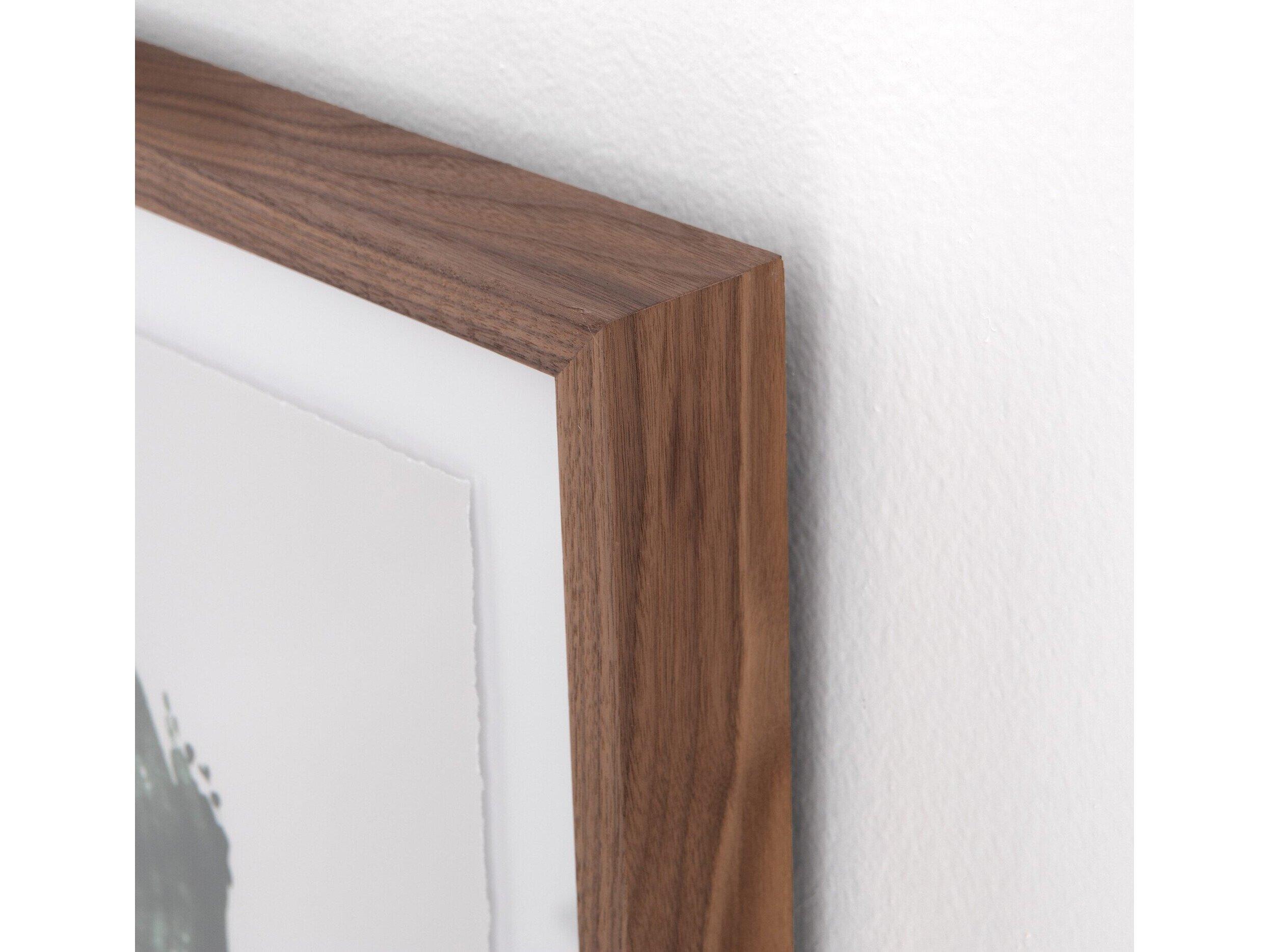 Four Hands Art Studio Green Stroke by Gold Rush Art Co. Walnut  Canvas Wall Art