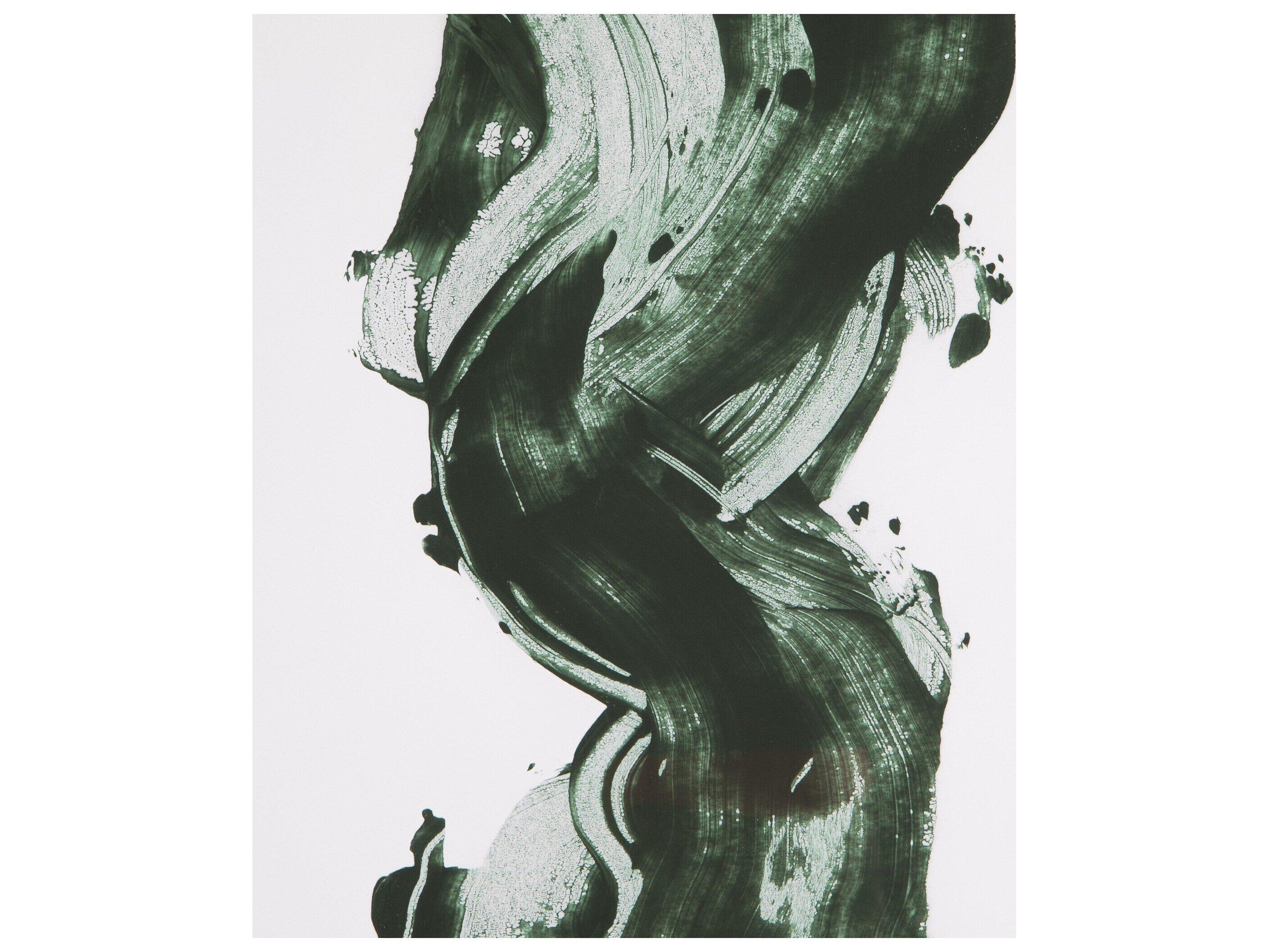 Four Hands Art Studio Green Stroke by Gold Rush Art Co. Walnut  Canvas Wall Art