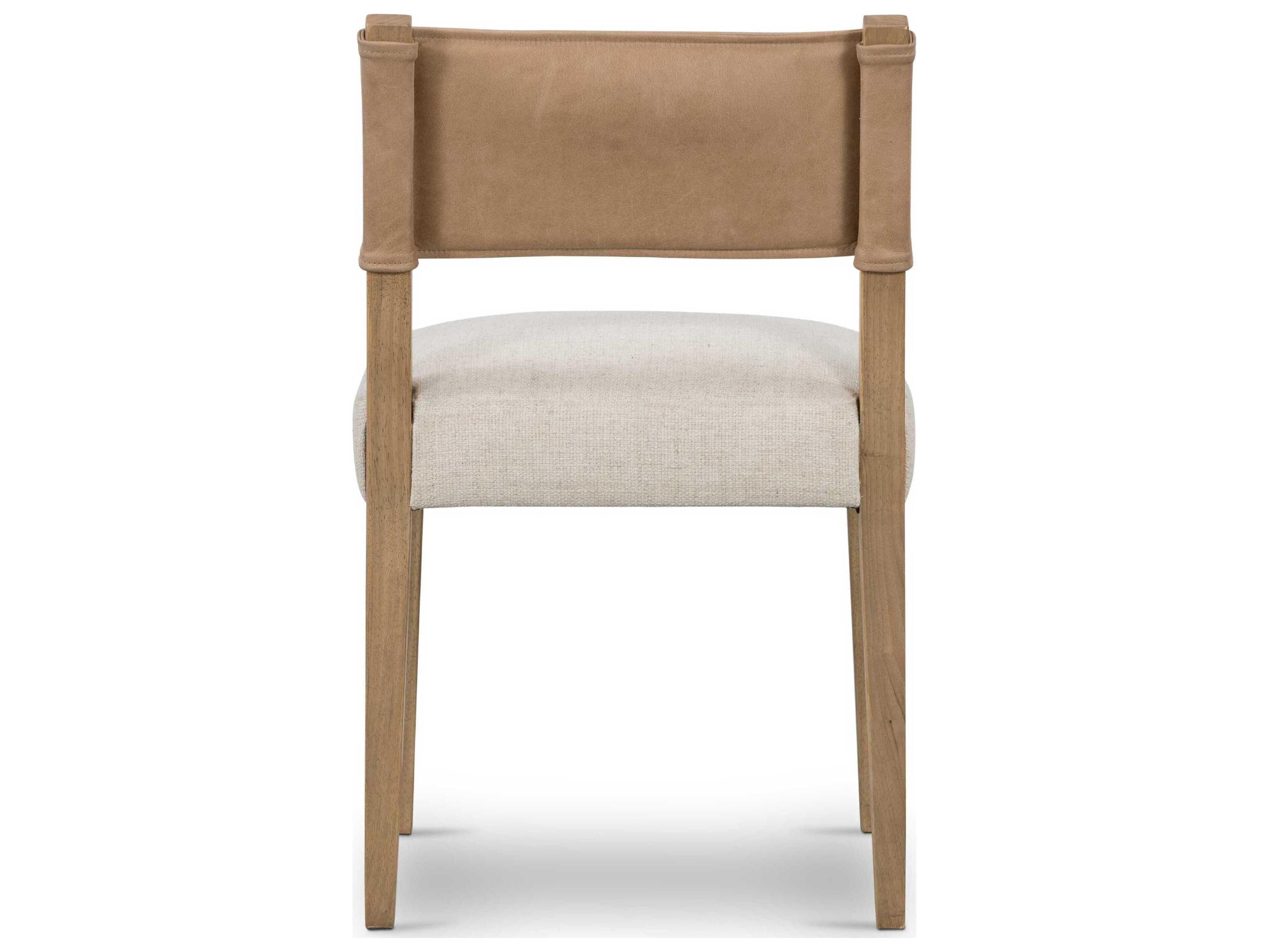 Luxecor Globetrotter Ferris Leather Solid Wood Brown Upholstered Side Dining Chair