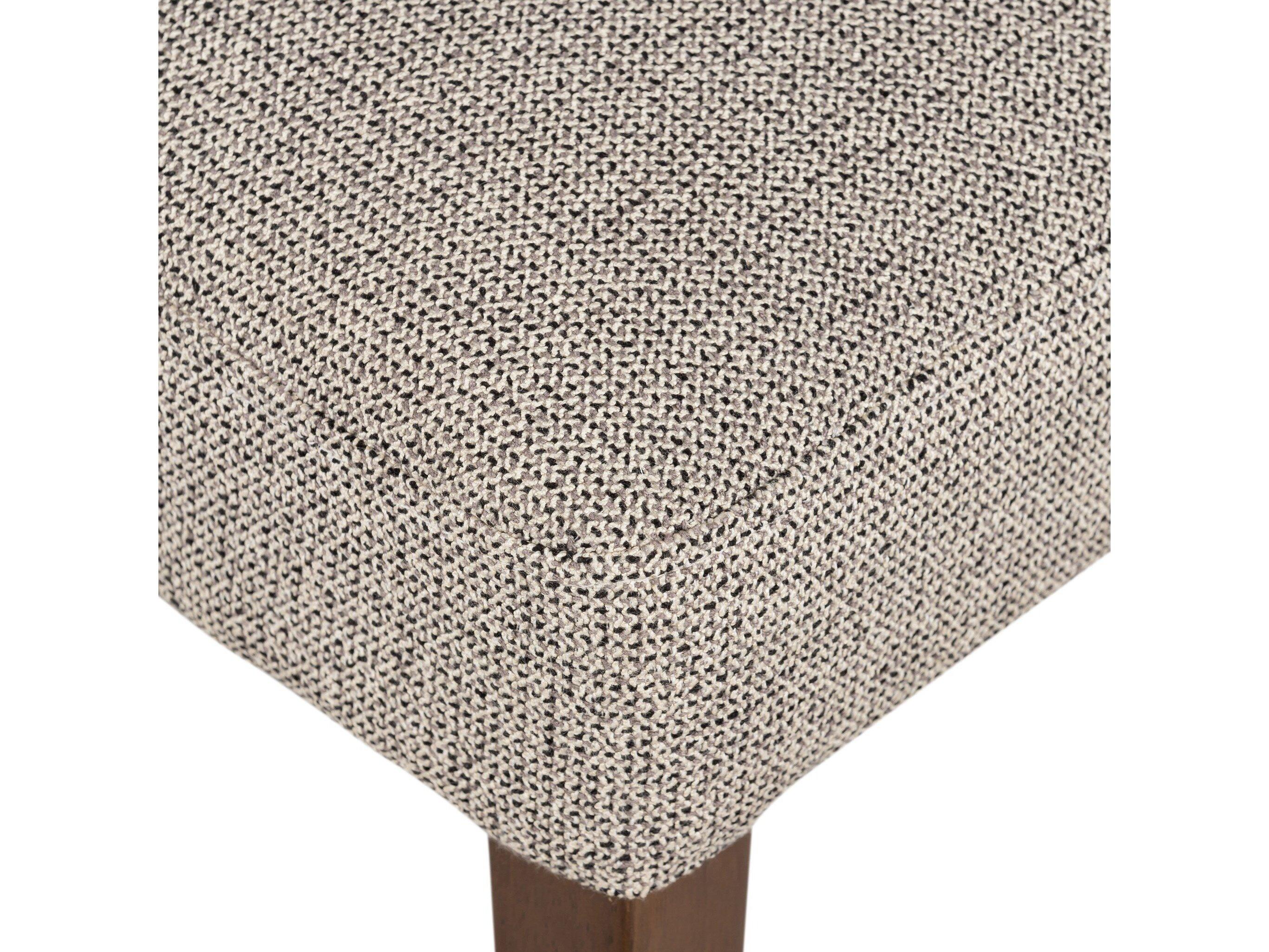 Four Hands Berman Ferris Leather Parrawood Gray Upholstered Side Dining Chair