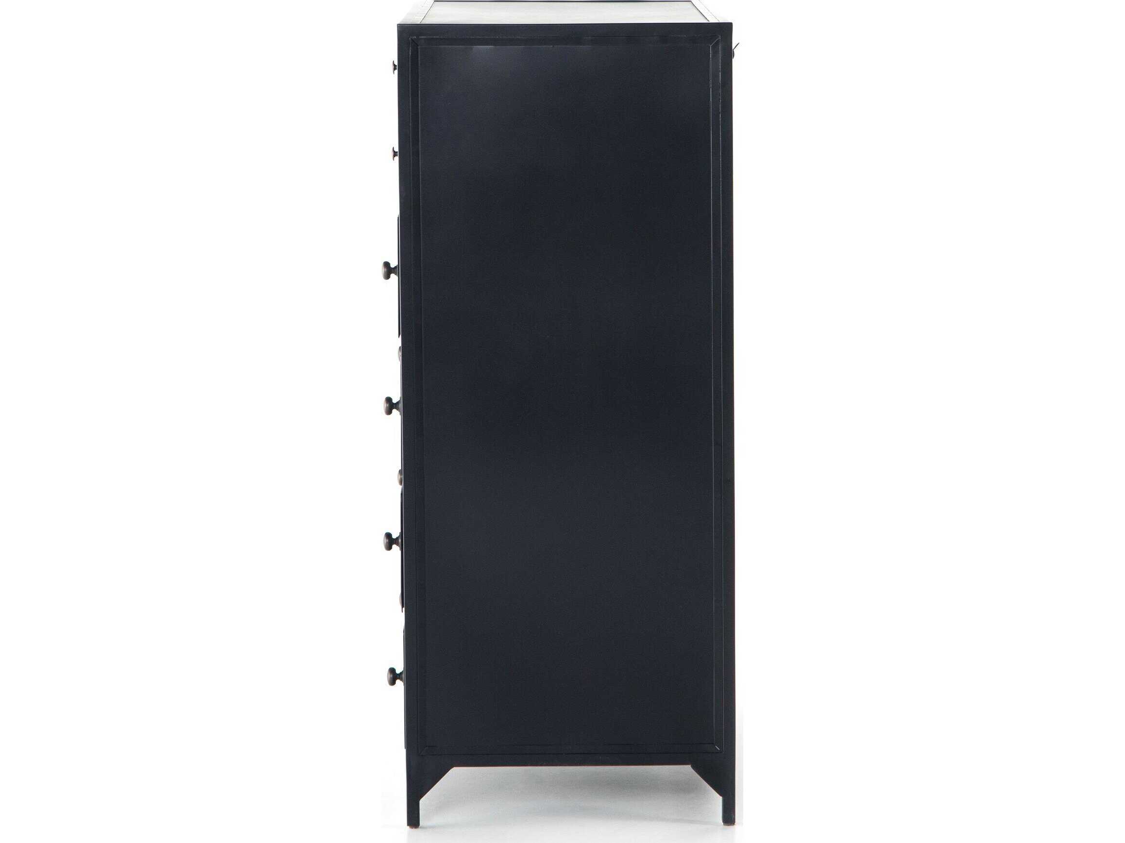 Four Hands Belmont 8-Drawers Black Weathered Bronze Accent Chest