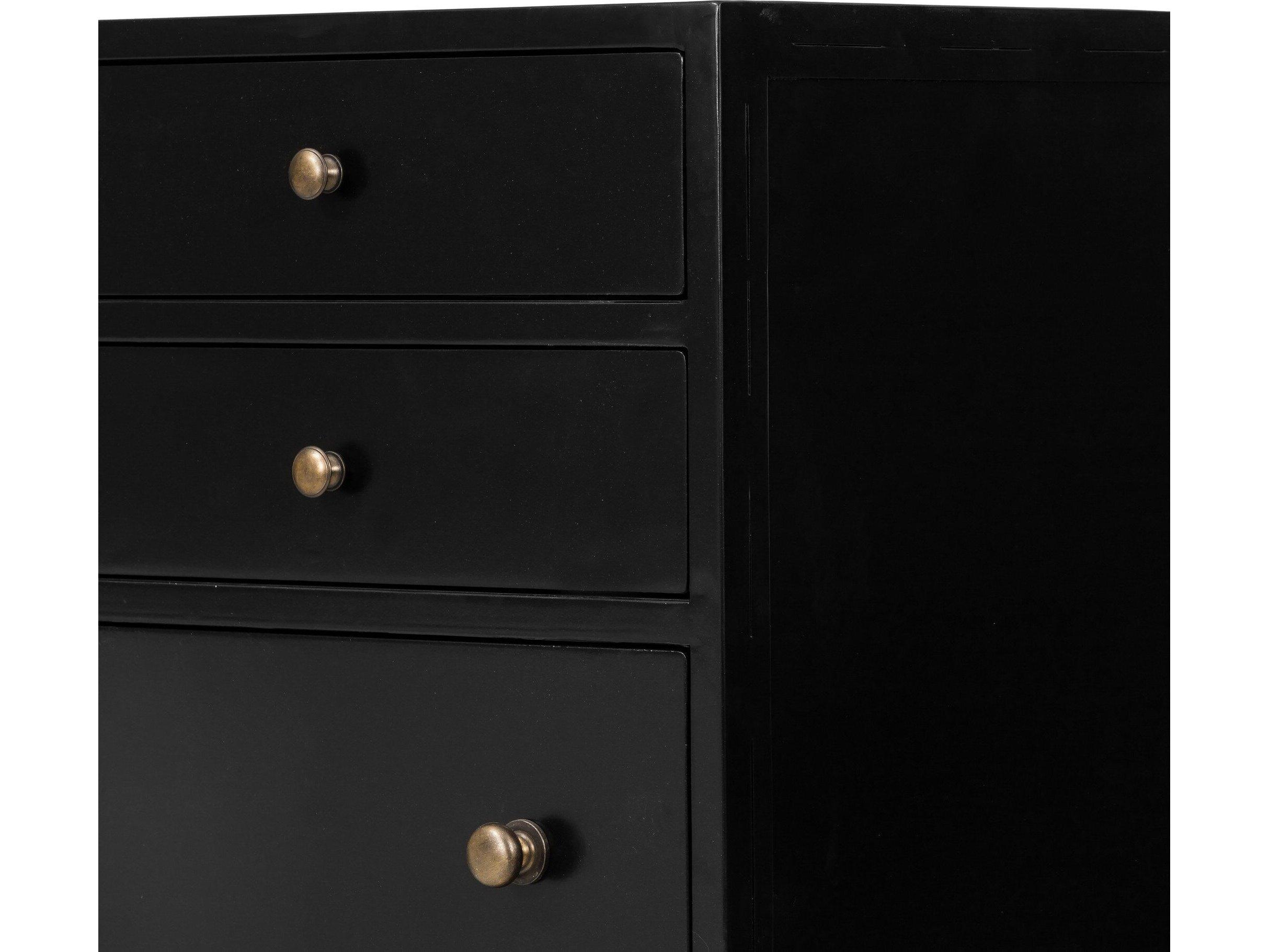 Four Hands Belmont 8-Drawers Black Weathered Bronze Accent Chest