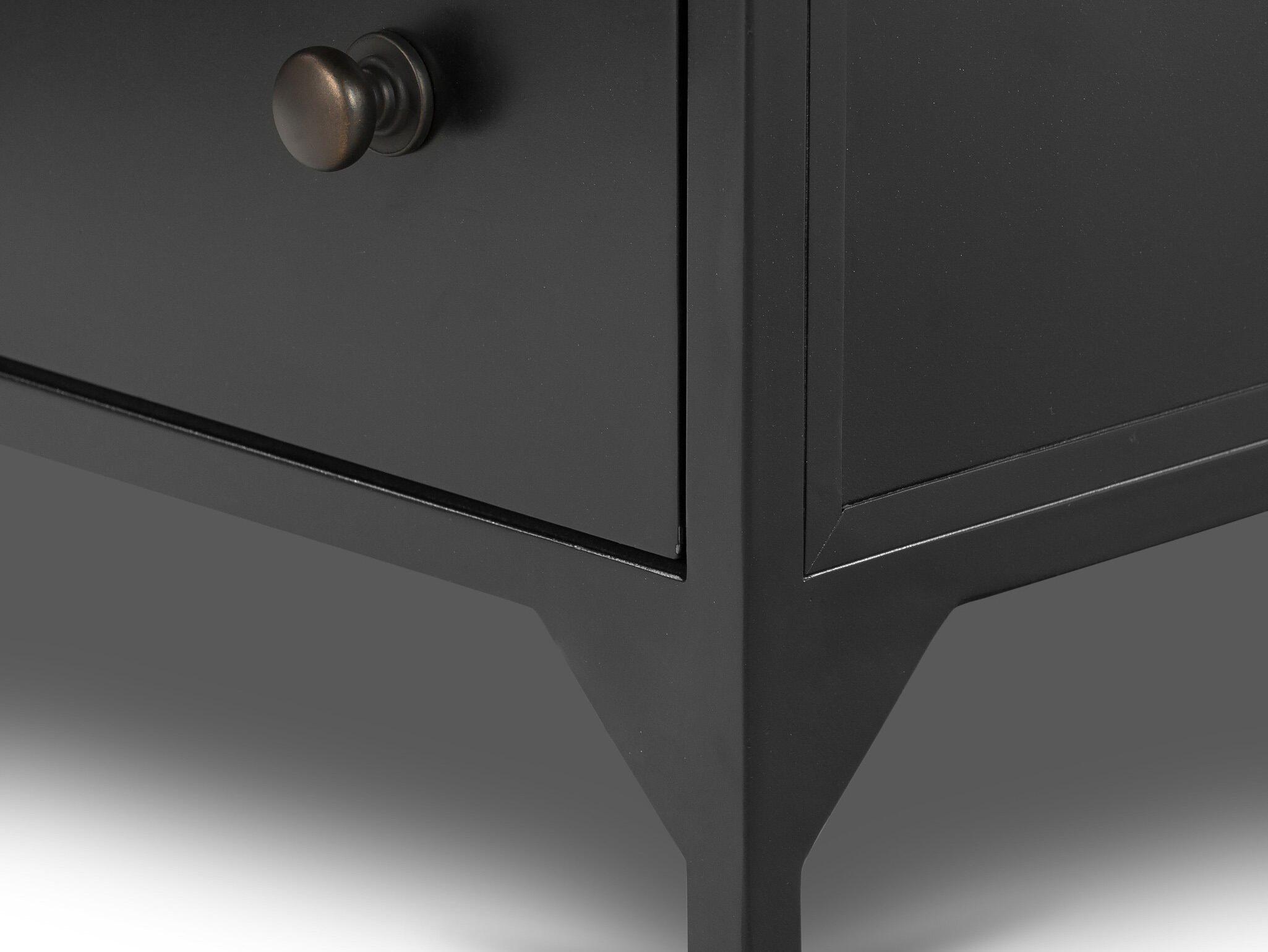 Four Hands Bolton Belmont Black  2 Drawer Nightstand