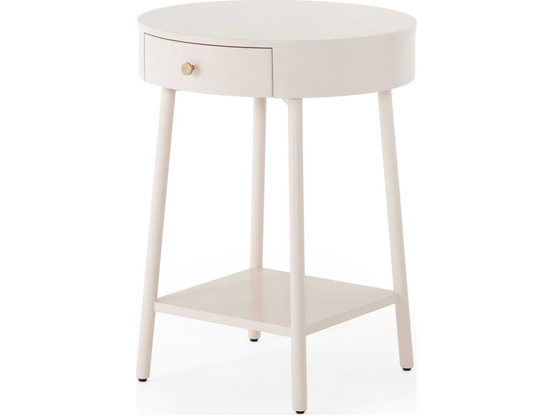 Four Hands Belfast Van 1-Drawer White Hardwood Nightstand