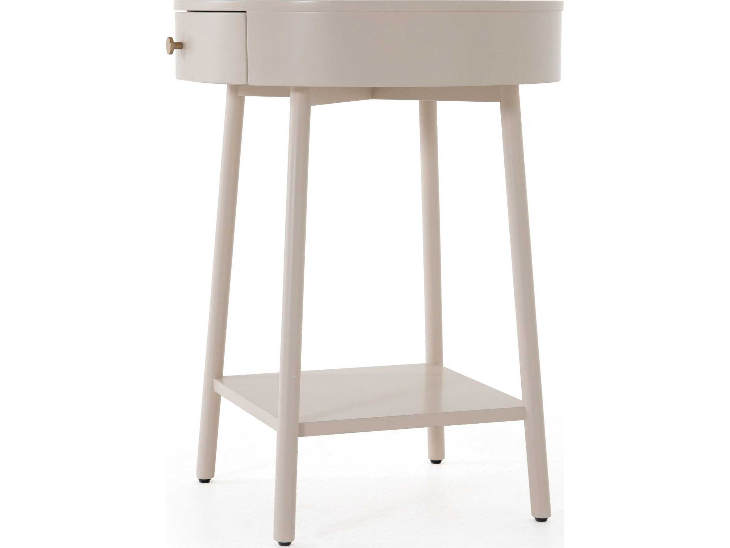 Luxecor Globetrotter Van 1-Drawer White Hardwood Nightstand