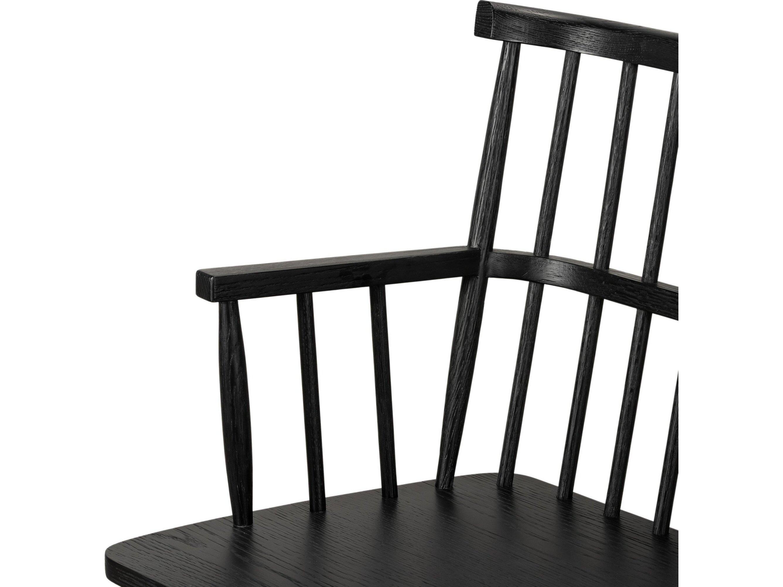 Four Hands Belfast Aspen Black Oak  Large Bench