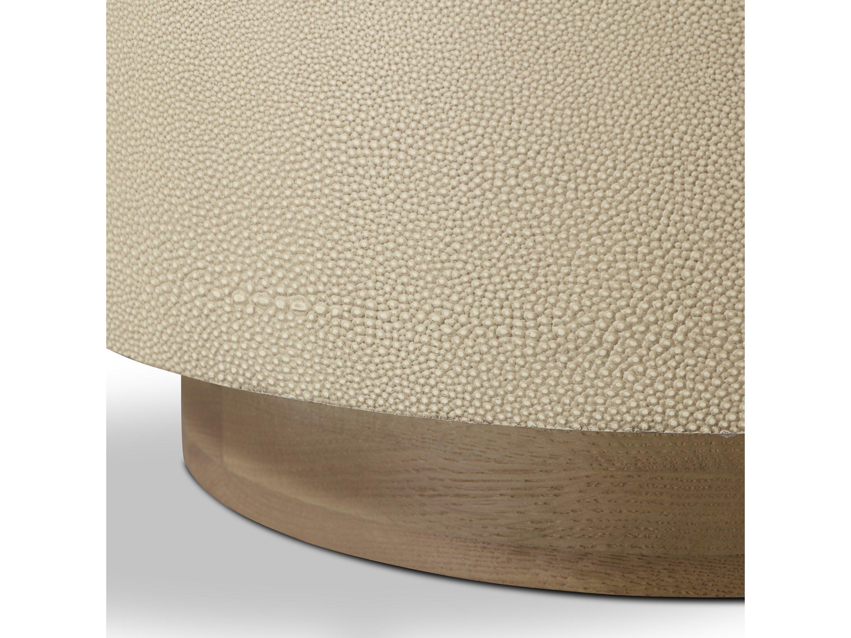 Four Hands Bina Crosby Natural Resawn Oak Round Wood Side Table