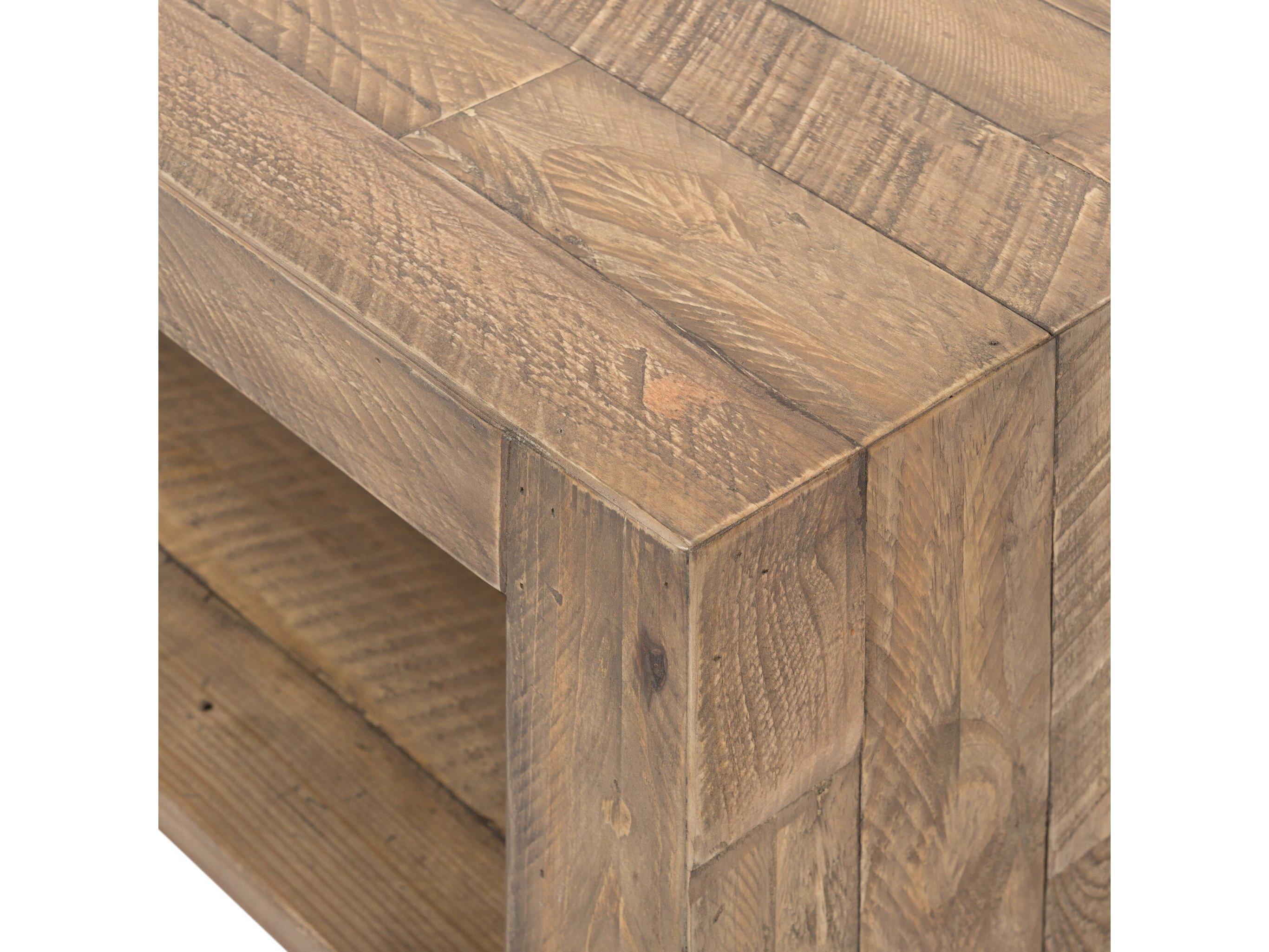 Four Hands Sierra Beckwourth Rectangular Wood Rustic Natural Coffee Table