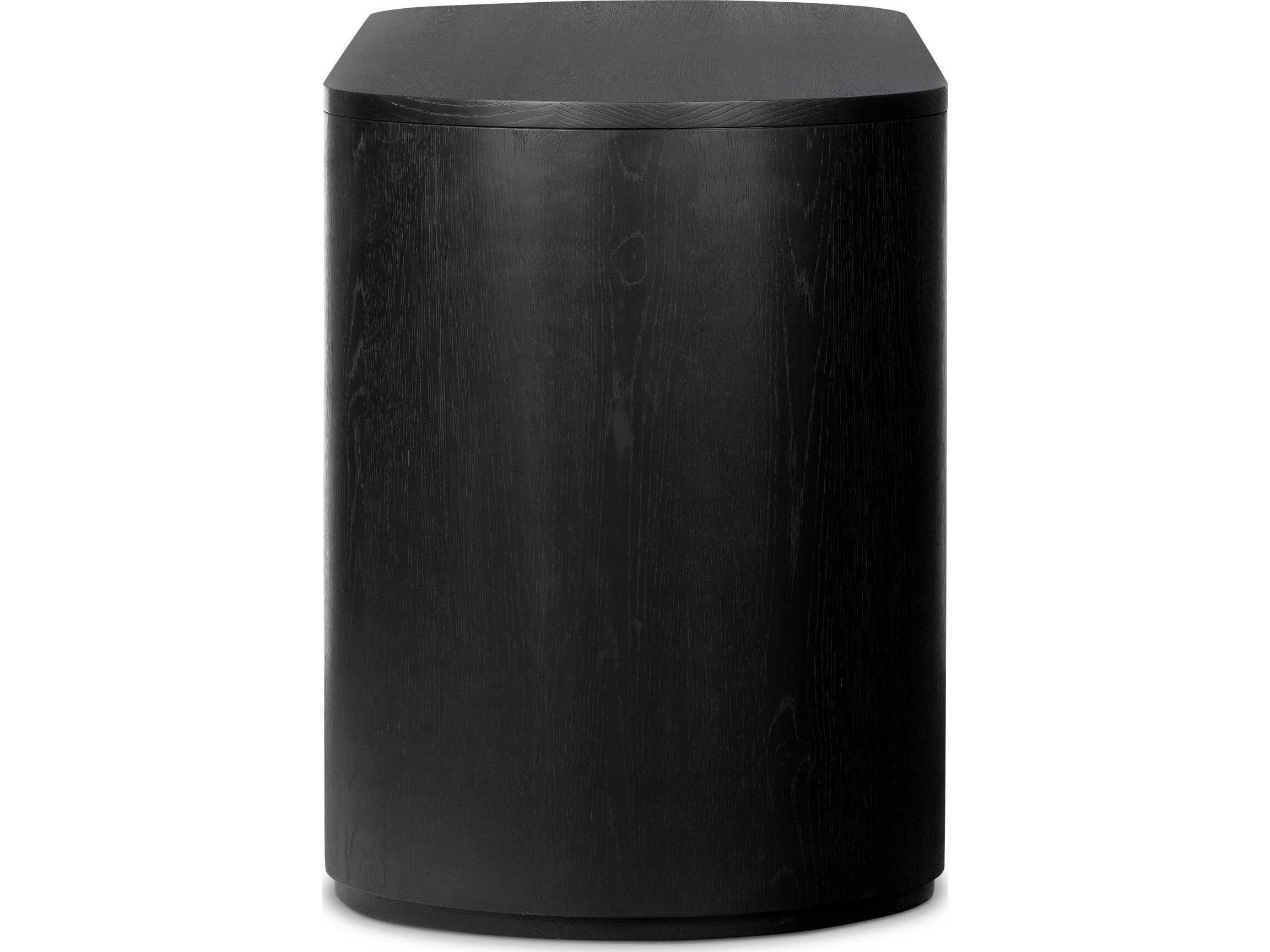 Four Hands Filmore Pilar Brushed Ebony Oak Veneer Black Wood Computer Desk